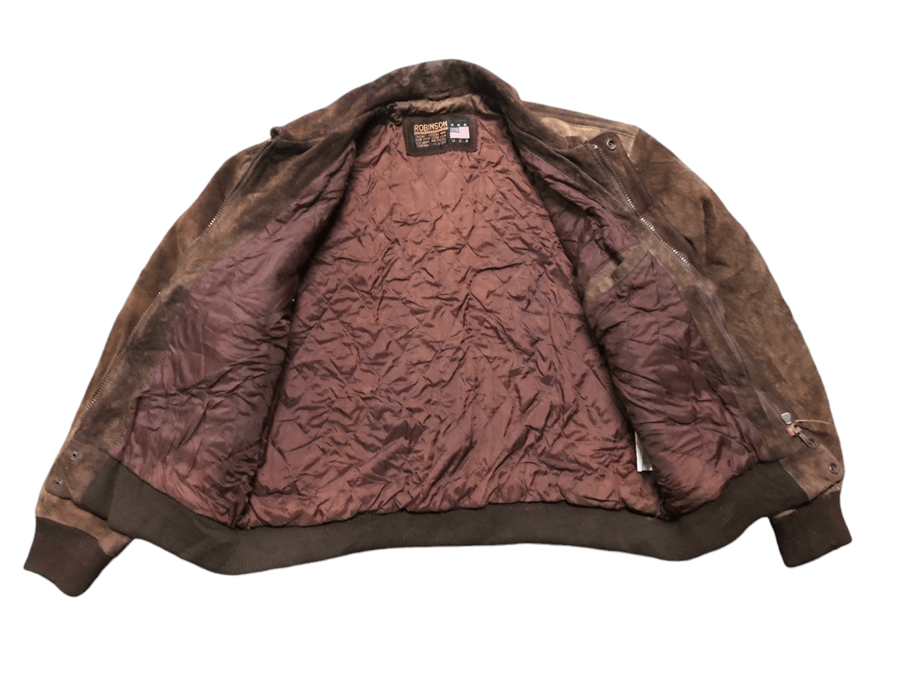 Robinson Les Bains 90s Robinson Les Bains Suede Leather US.Air Force Jacket Size US L / EU 52-54 / 3 - 3 Thumbnail