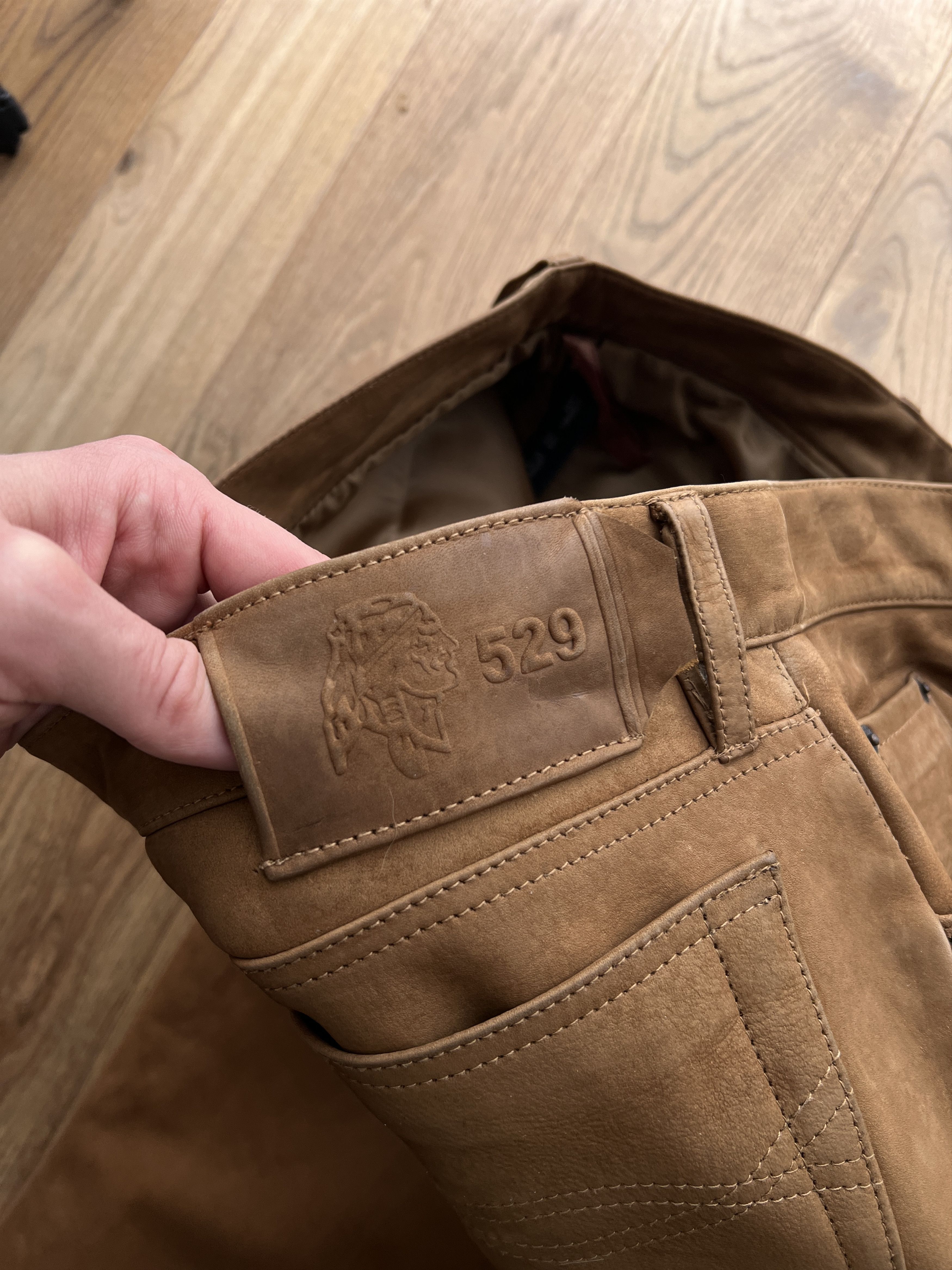 If Six Was Nine Vintage cowboy leather boot cut pants flared y2k opium rare Size US 33 - 8 Thumbnail