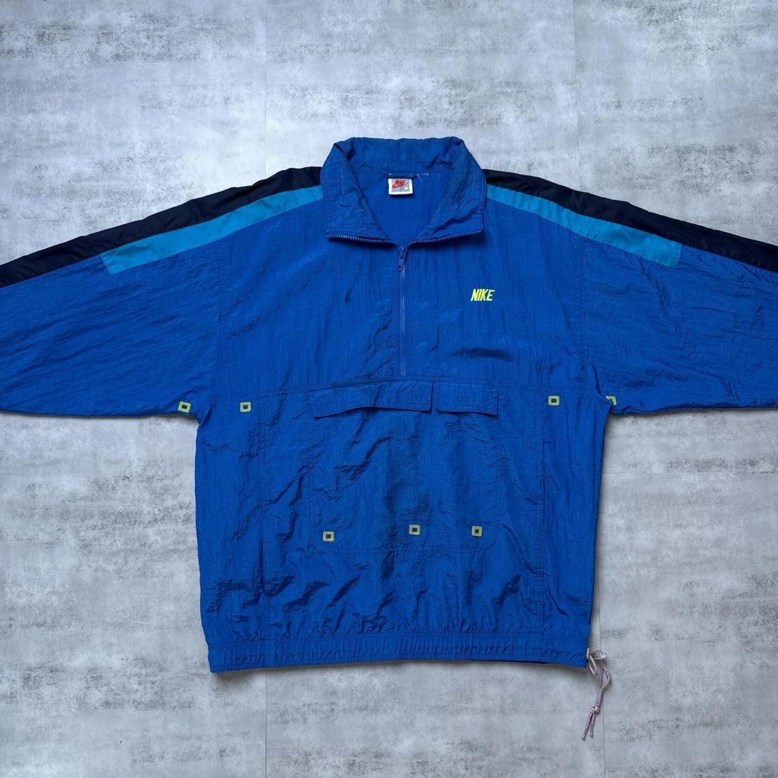 Nike Y2K Nike 90s Blue windbreaker jacket gray tag Size US M / EU 48-50 / 2 - 4 Thumbnail