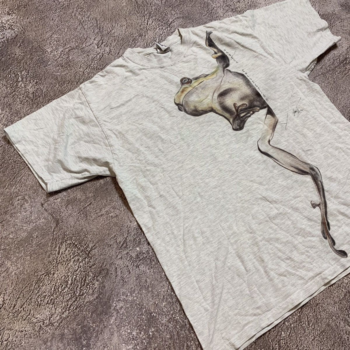 Vintage Vintage 90s Sun Faded Graphic Tee Frog Abstract Art Grunge M Size US M / EU 48-50 / 2 - 3 Thumbnail