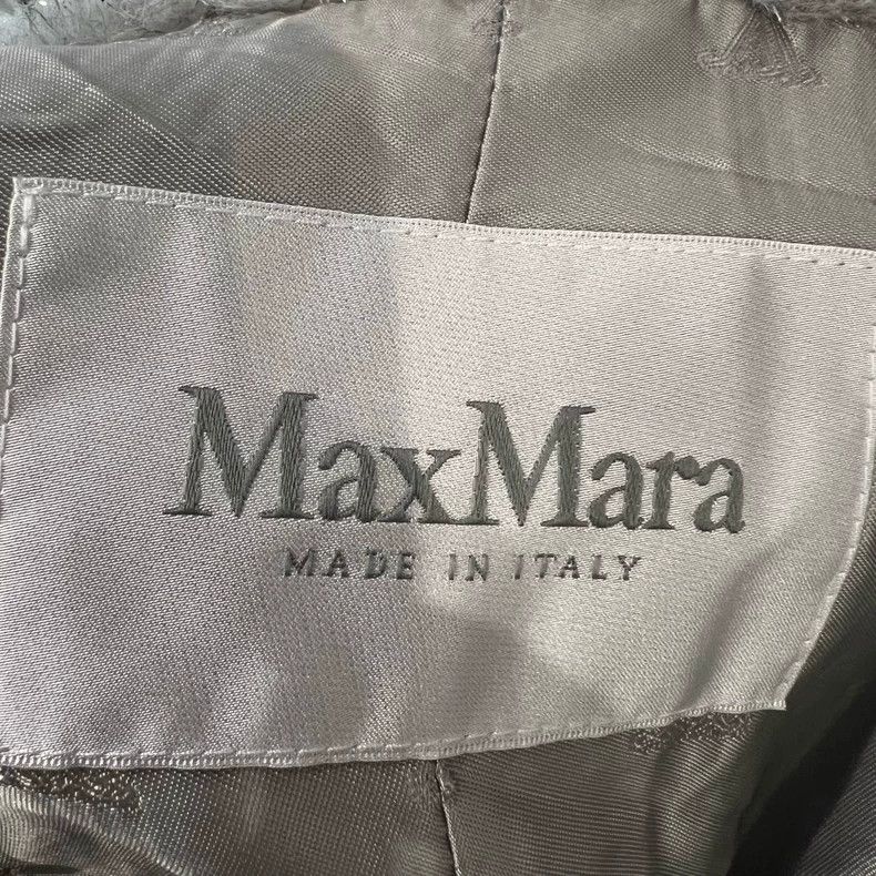 Max Mara Max Mara New Grey Shiny Silk Teddy Coat Size S / US 4 / IT 40 - 4 Thumbnail