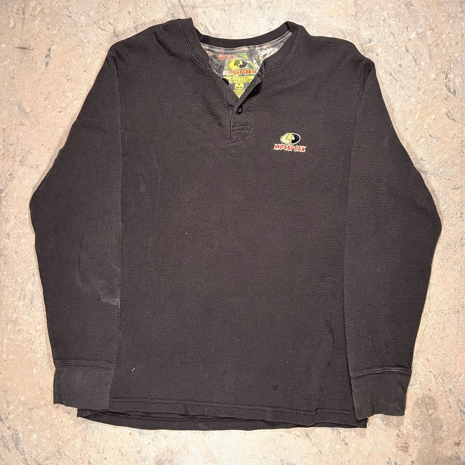 Mossy Oaks Men's Button Collar Mossy Oak Long Sleeve Thermal Pullover M Size US M / EU 48-50 / 2 - 1 Thumbnail