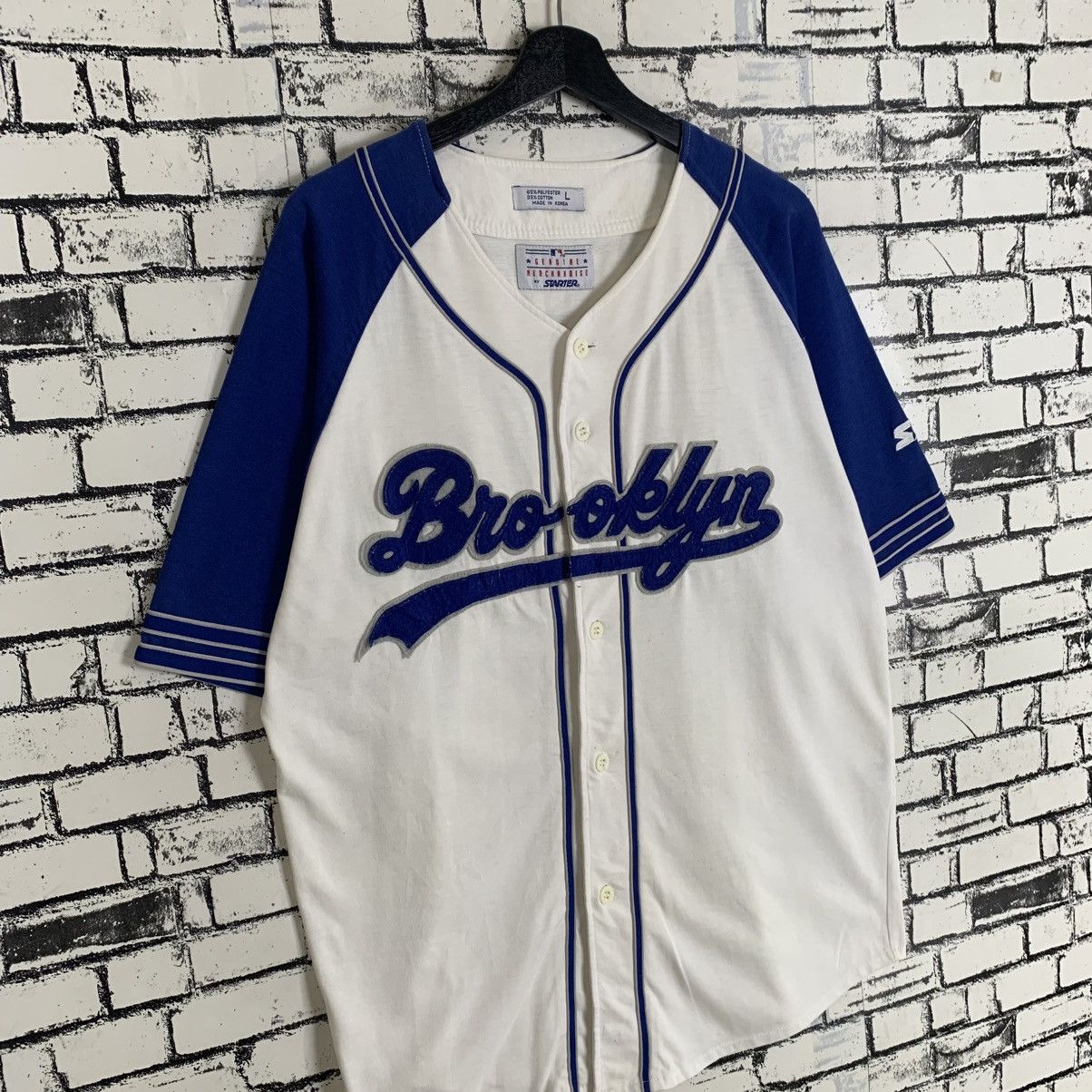 Designer × Starter × Vintage Vintage Starter Brooklyn Dodgers Baseball Shirt Size US L / EU 52-54 / 3 - 7 Thumbnail