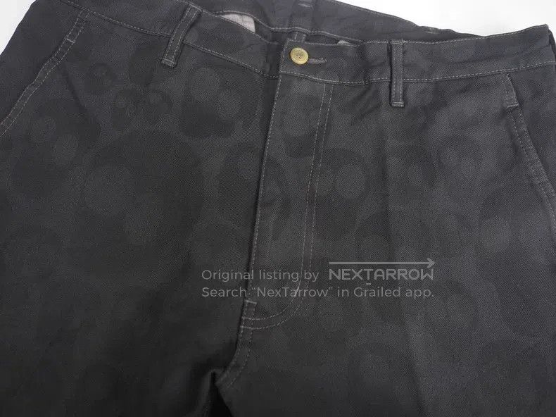 Comme des Garcons Comme des Garcons size M Black dark patterned full skull c Size US 27 - 3 Thumbnail