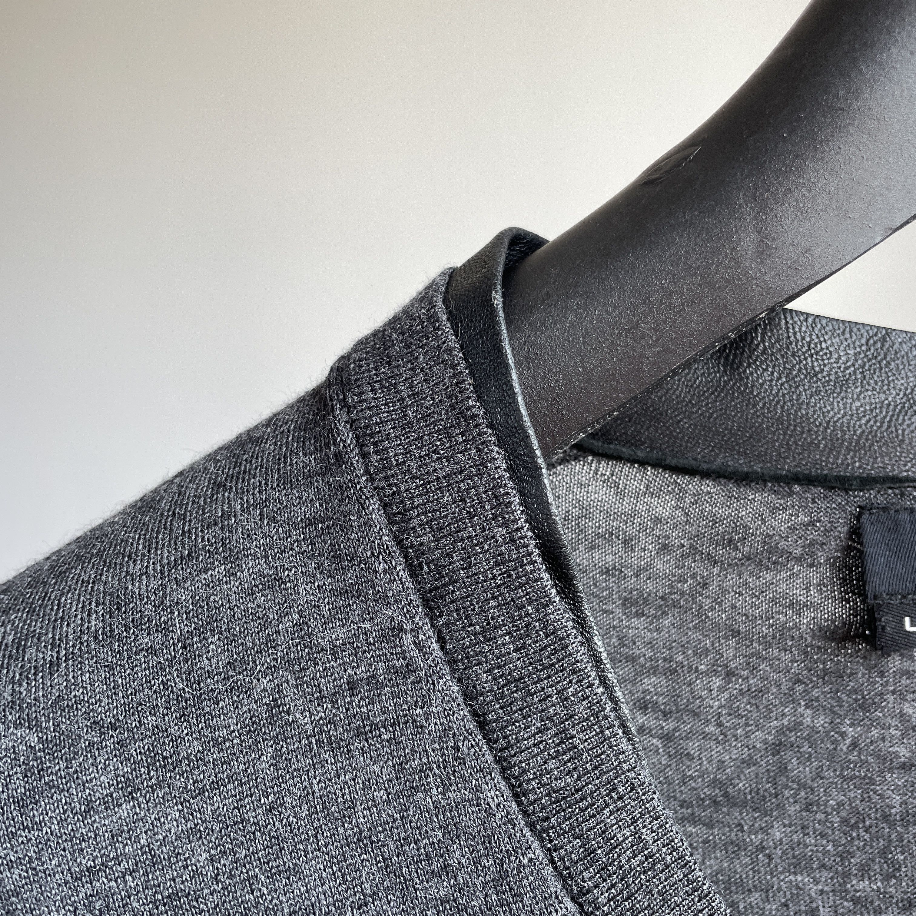 The Kooples The Kooples Merino Wool Leather Details Cardigan Size L Size US L / EU 52-54 / 3 - 4 Thumbnail