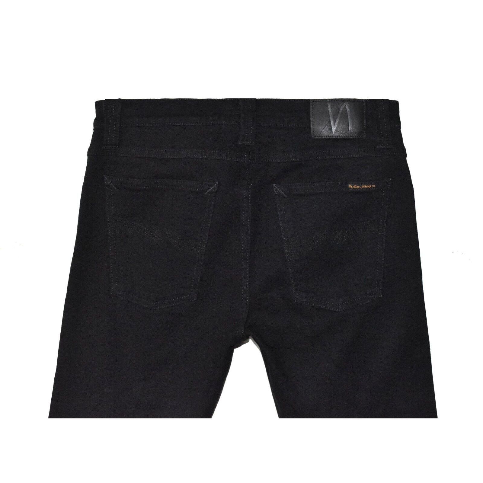 Nudie Jeans NUDIE NJ3774 Tube Tom Organic Cotton Black Skinny Jeans W30 Size US 30 / EU 46 - 3 Thumbnail