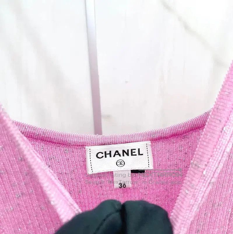 Chanel Chanel Pink Viscose Women's Dress Size S . Size S / US 4 / IT 40 - 7 Thumbnail