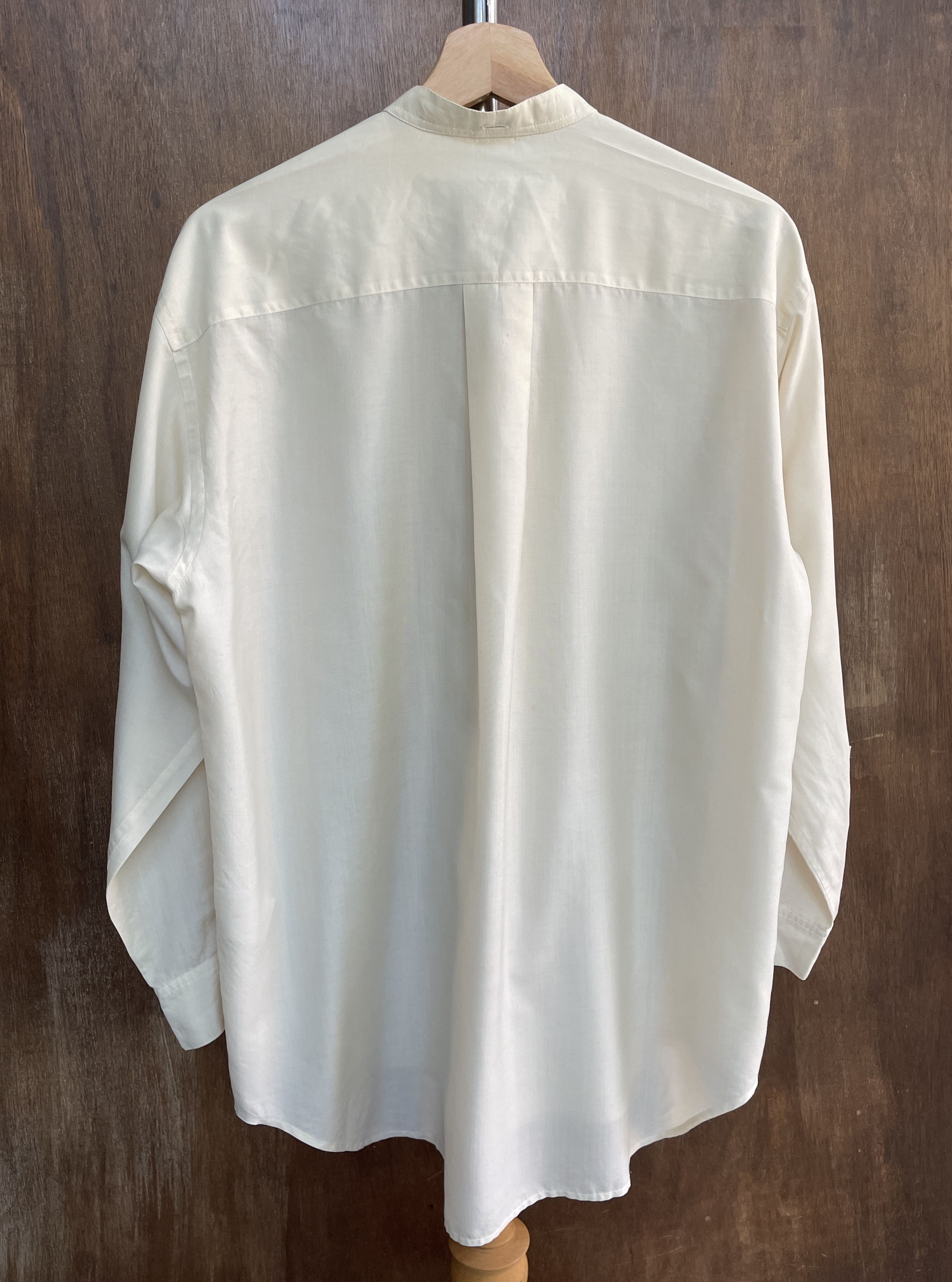 ISSEY MIYAKE Chinese Collar Rayon Beige Shirt