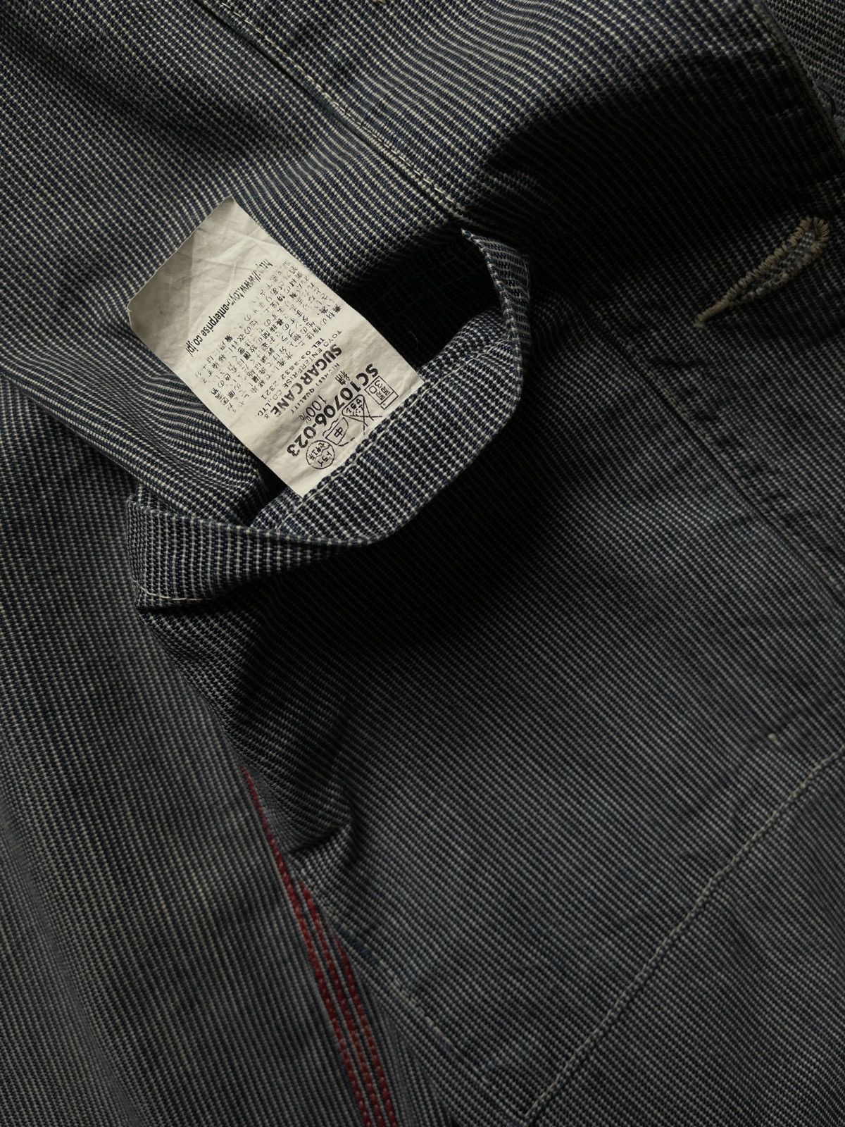 Sugar Cane × Vintage ❌S O L D❌90s Sugar Cane Hickory Stripe good Aging & fading Size US S / EU 44-46 / 1 - 10 Thumbnail
