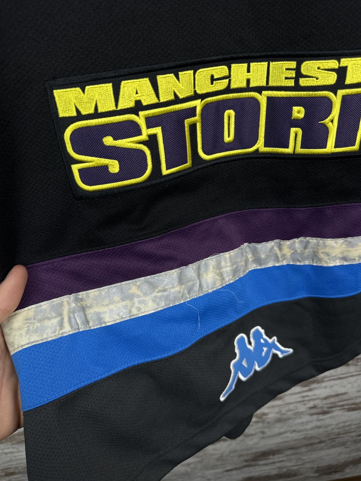 Kappa Mens Vintage Kappa Manchester Storm hockey jersey sweatshirt Size US L / EU 52-54 / 3 - 15 Thumbnail