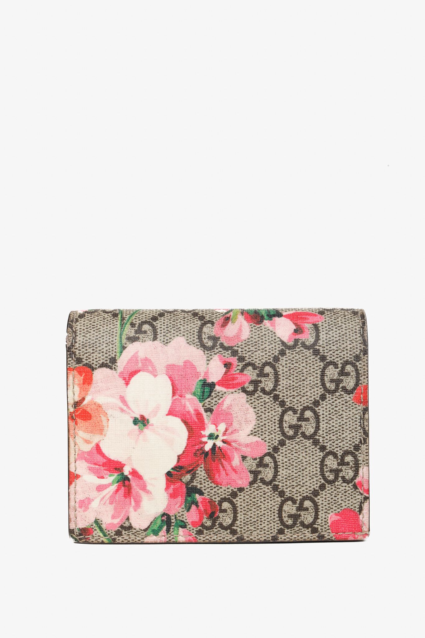 Gucci Gucci GG Supreme Blooms Card Case Pink Mauve Multicolour Size ONE SIZE - 1 Thumbnail