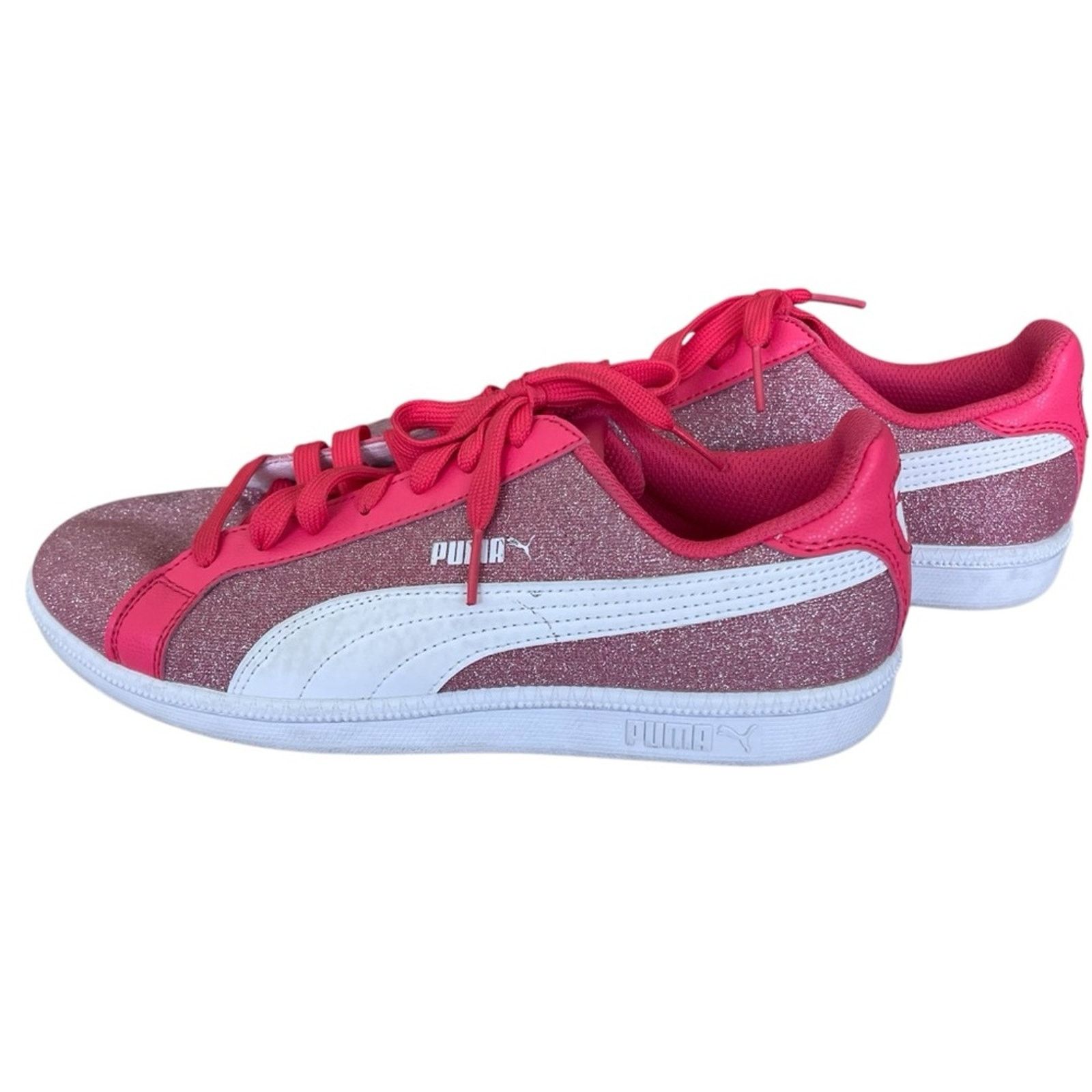 Puma Puma Glitter Lace-up Sneakers Pink and White Size 6.5 Medium Size US 6.5 / IT 36.5 - 4 Thumbnail