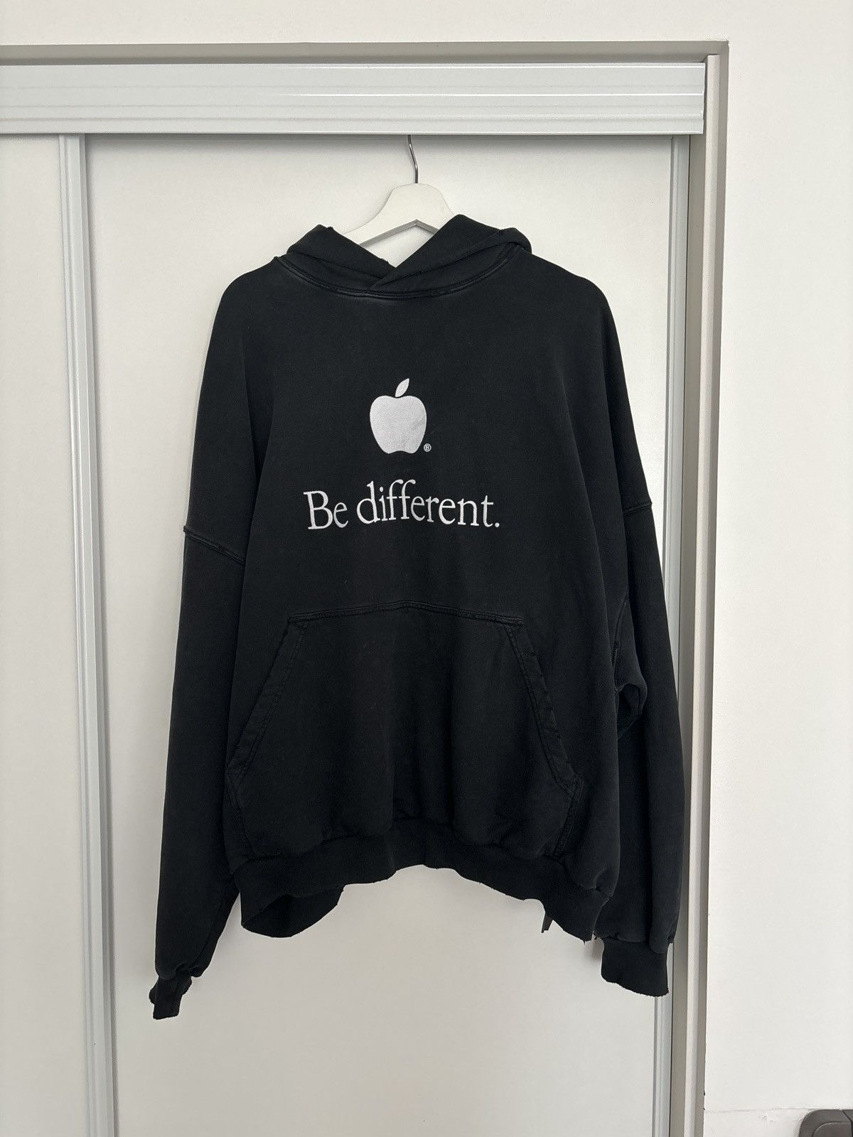 image of Balenciaga Aw22 Be Different Hoodie in Black, Men's (Size Small)