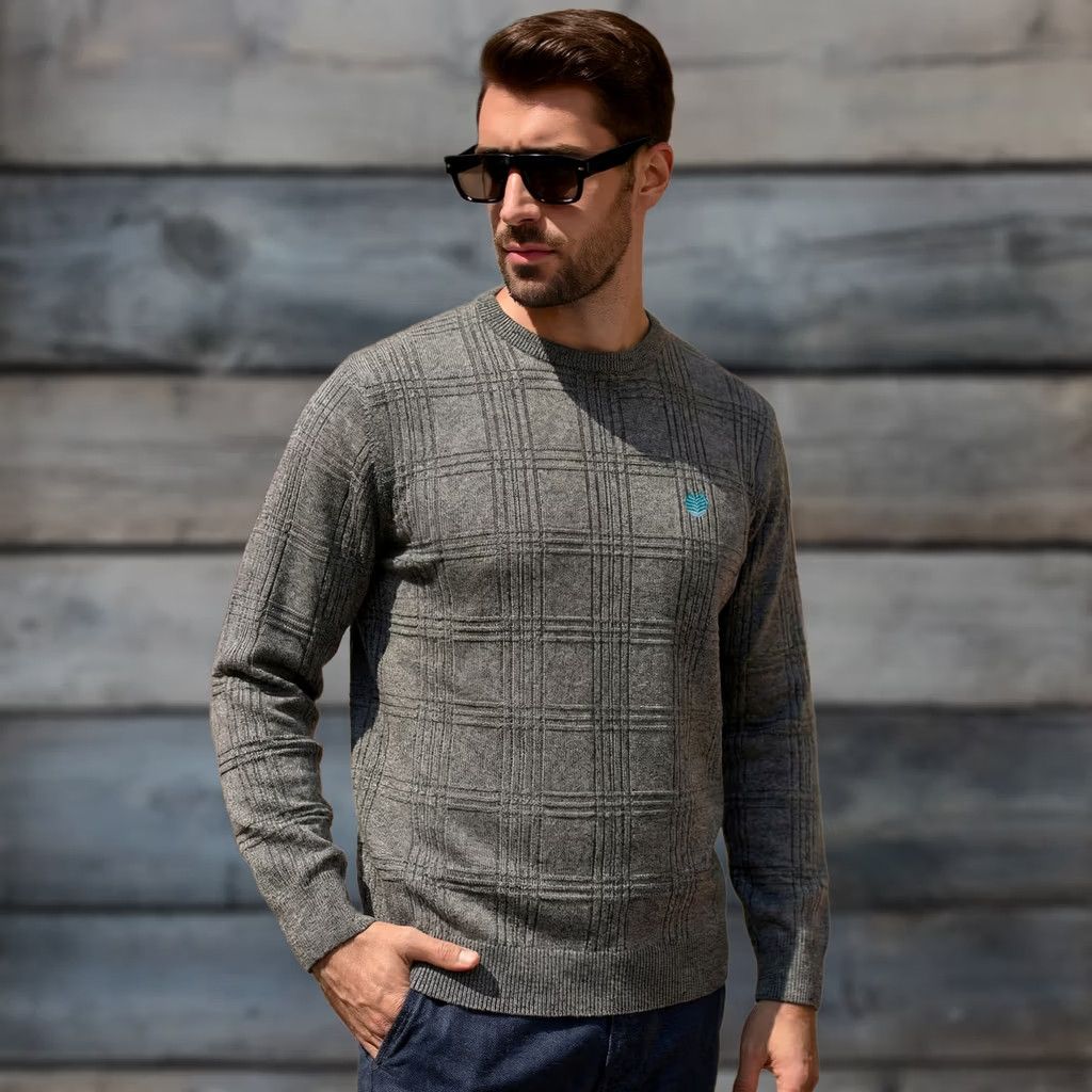 Vintage AT&T Logo Sweater Pullover | Men’s S | Gray Knit Crew Neck Long Sleeve Workwear Casual Pullover Shirt Size US S / EU 44-46 / 1 - 1 Thumbnail