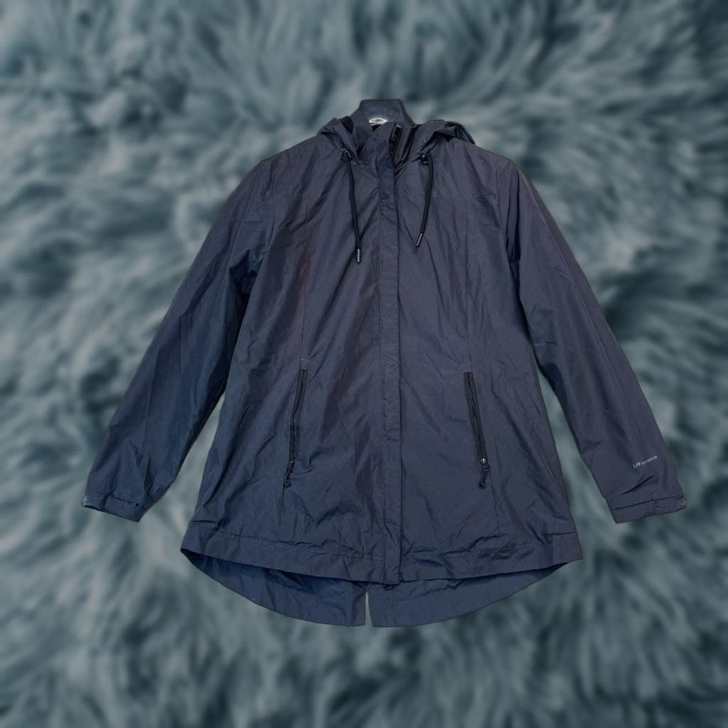 Vintage Liv Windbreaker Jacket Hooded Full Zip Lightweight Black Large Women's Casual Outdoor Fall Winter Jacket Size L / US 10 / IT 46 - 1 Thumbnail