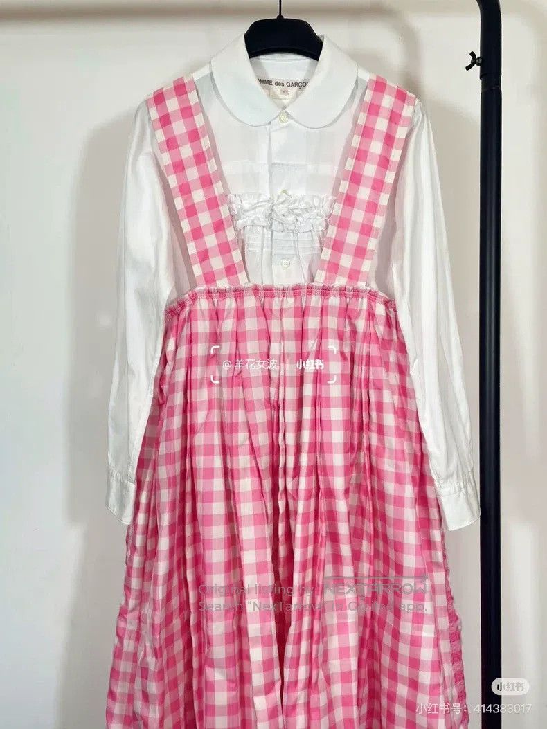 Comme des Garcons Comme Des Garcons Pink Plaid Strapless Dress Size S / US 4 / IT 40 - 4 Thumbnail