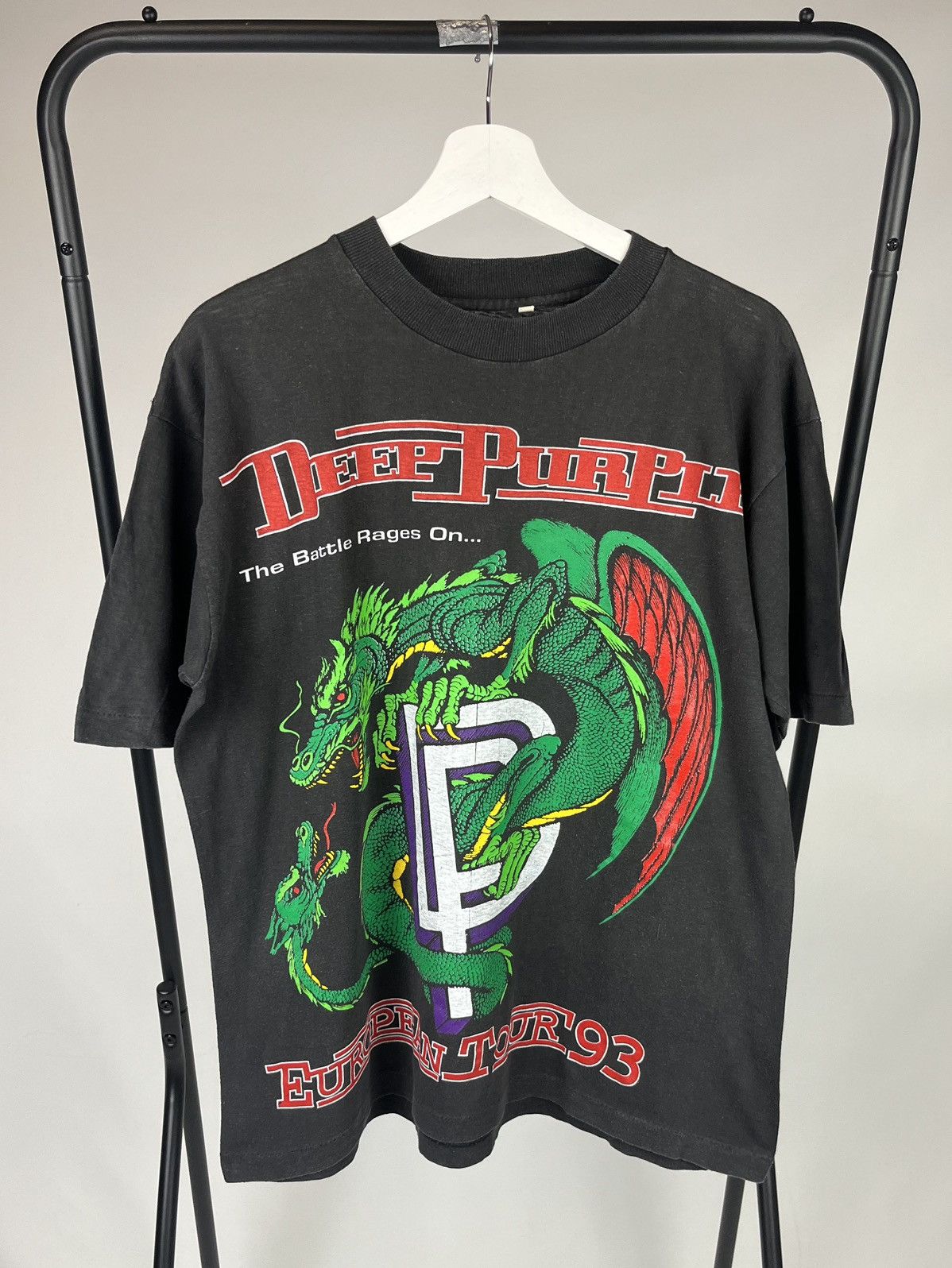 Vintage Vintage Band Tee 90’s DeepPurple European Tour1993/94 Dragon Size US L / EU 52-54 / 3 - 1 Thumbnail