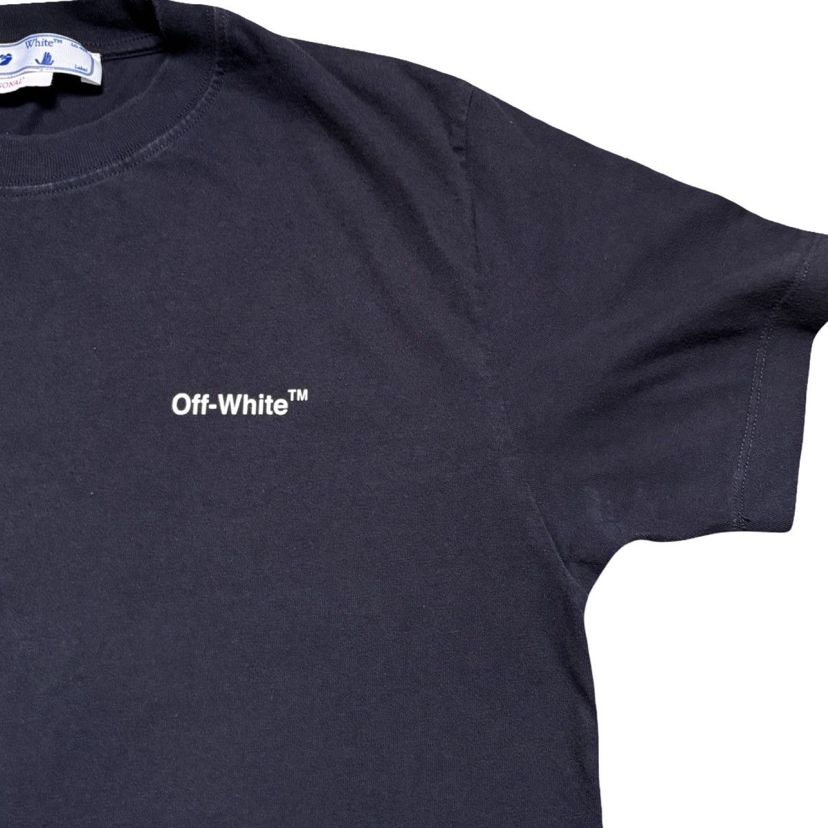 Off-White OFF-WHITE Off-White Men Chain Arr Slim S/S Tee Black White Size US S / EU 44-46 / 1 - 4 Thumbnail