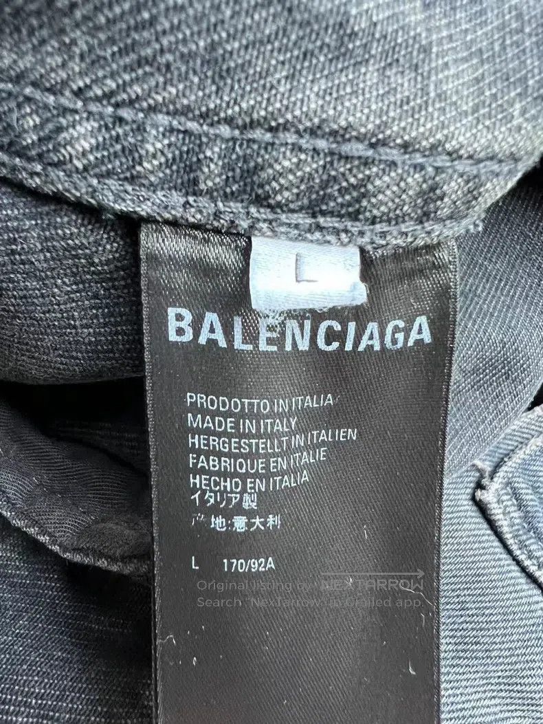 Balenciaga Balenciaga Wash-Dyed Graffiti Denim Jacket Size US L / EU 52-54 / 3 - 4 Thumbnail