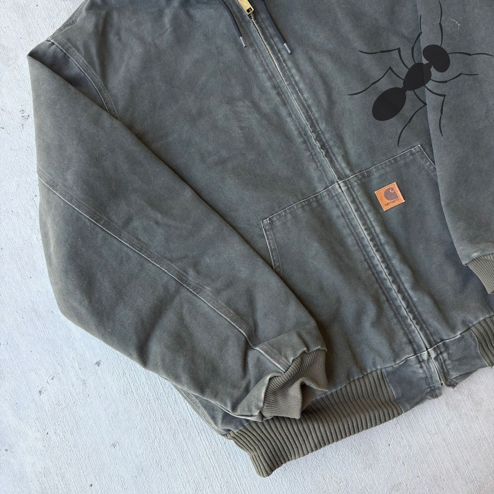 Carhartt × Vintage Carhartt J130 MOS green hooded work wear jacket Size US XL / EU 56 / 4 - 4 Thumbnail