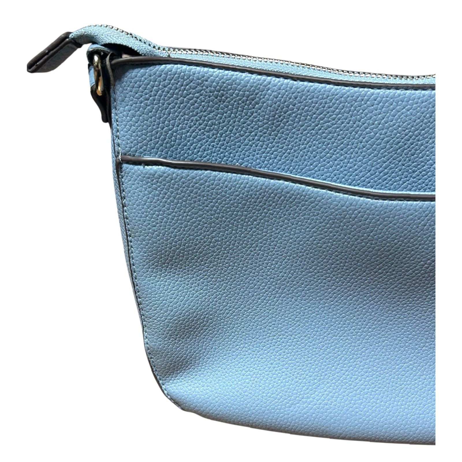 Anne Klein Anne Klein Light Blue Crossbody Purse W/ Wallet Wristlet Women’s Should Handbag Crossbody Bag Medium Blue Accessories Zipper Strap Accent Size ONE SIZE - 7 Thumbnail