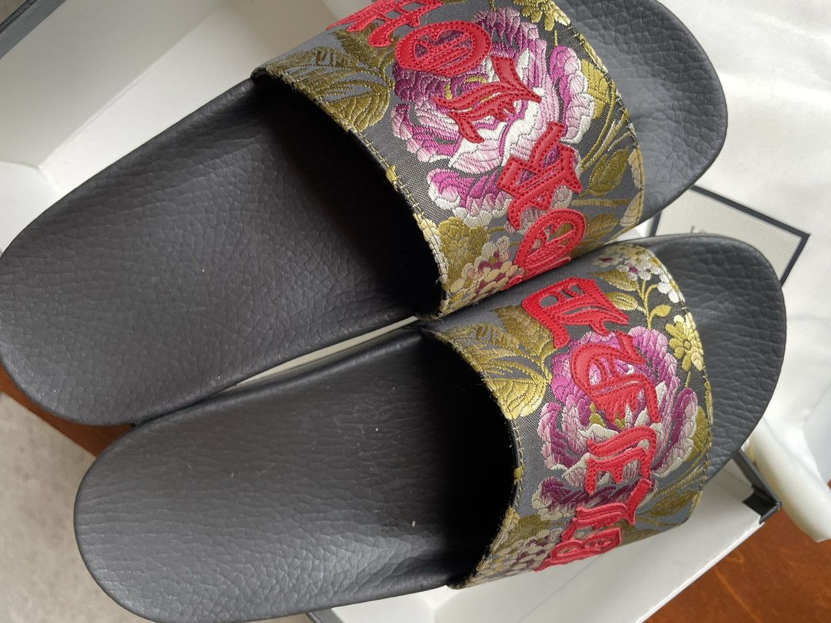 Gucci Authentic New GUCCI floral (blind For Love)Sandals,size8,38 Size US 8 / IT 38 - 2 Thumbnail