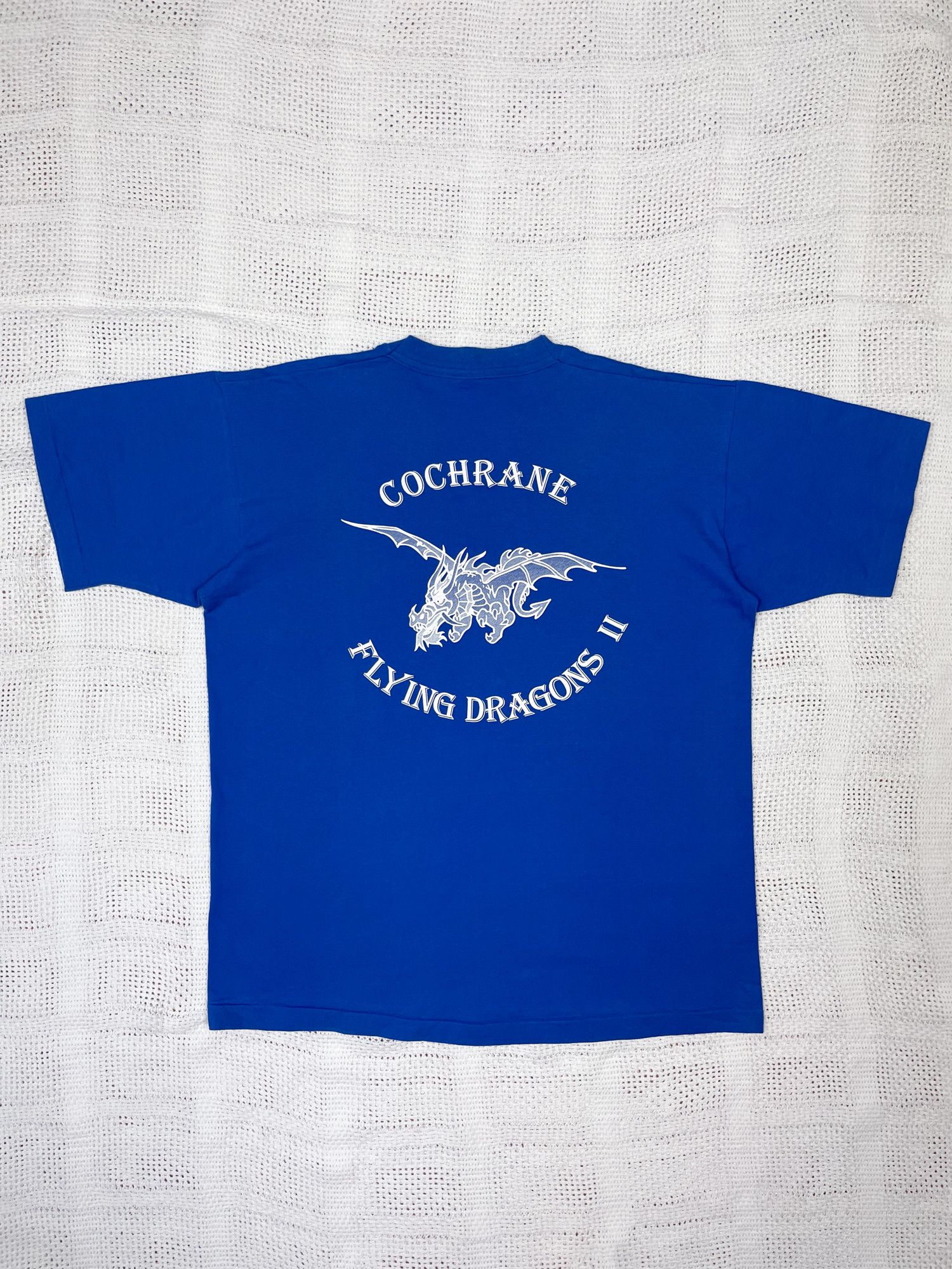 Fruit Of The Loom × Vintage 90s Single Stitch 'Cochrane Flying Dragons II' T-Shirt Size US XL / EU 56 / 4 - 2 Thumbnail