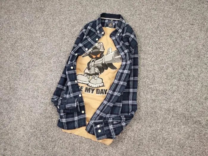 Flannel Vintage Flannel Shirt Travis Scott Style Y2K Style Size US XL / EU 56 / 4 - 3 Thumbnail
