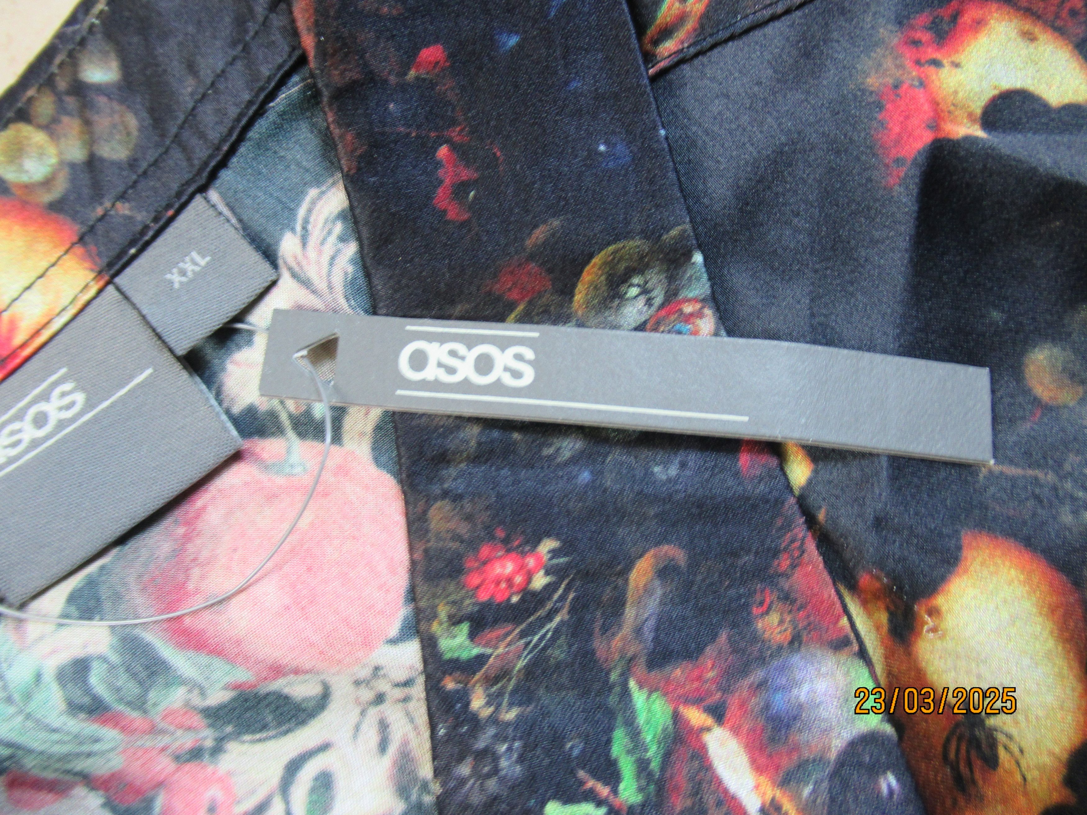 Asos black ASOS shirt with a colorful pattern Size US XXL / EU 58 / 5 - 4 Thumbnail