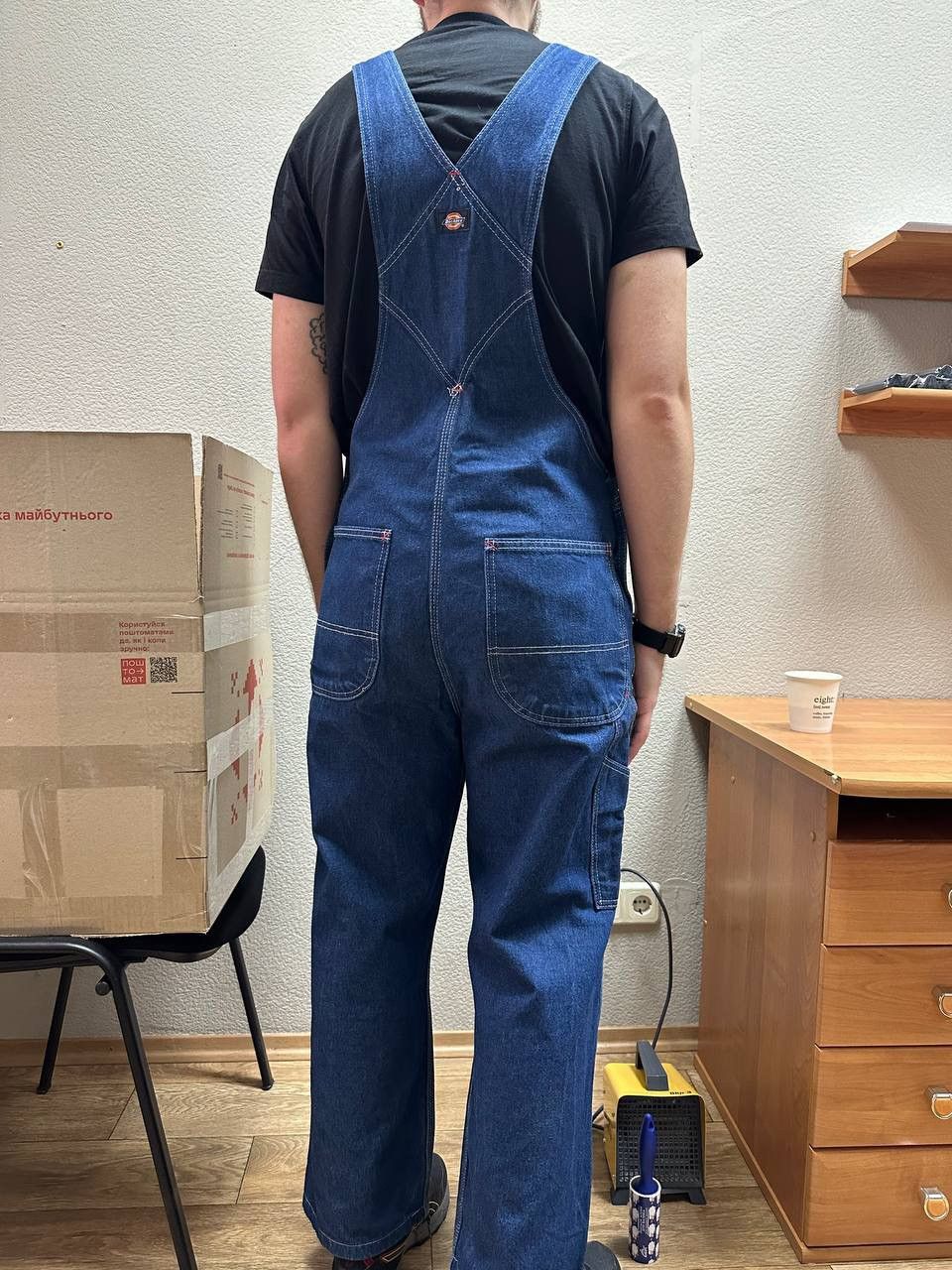 Dickies × Vintage Dickies vintage workwear denim bib overall size 34 x 32 blue Size US 34 / EU 50 - 18 Thumbnail