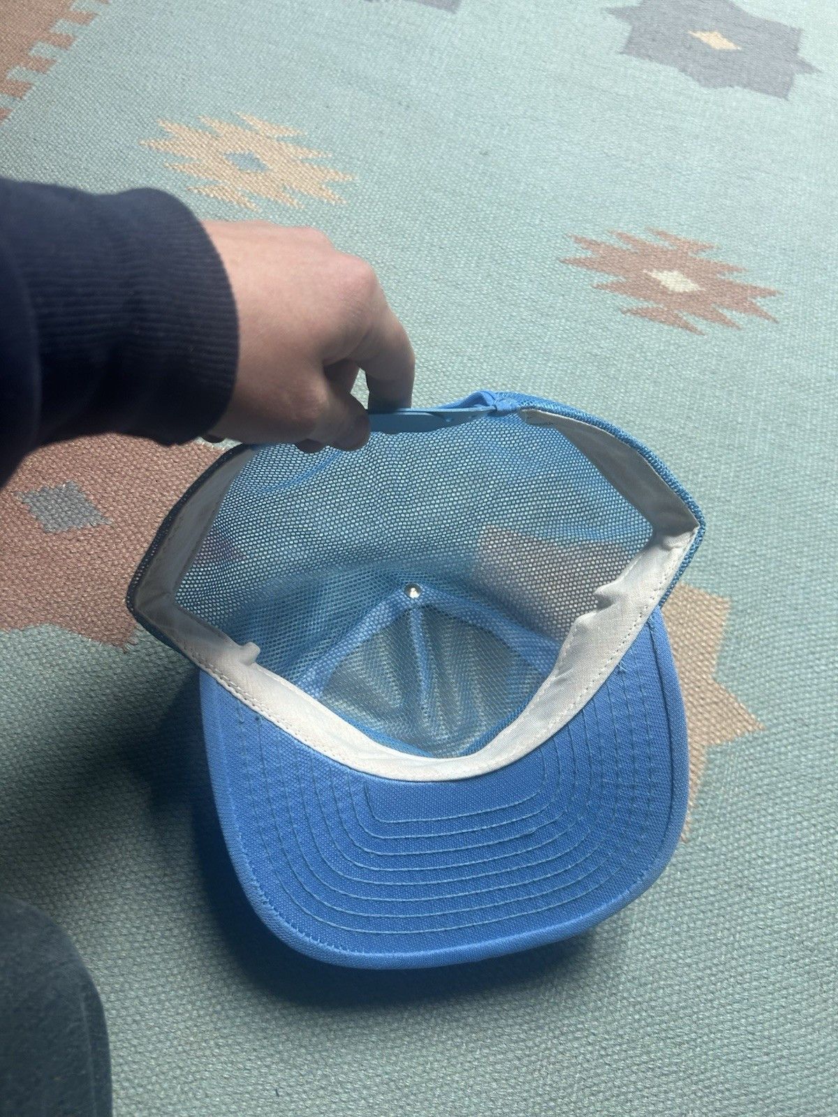 Vintage Vintage 80s trucker hat Sikorsky SnapBack blue white USA Size ONE SIZE - 5 Thumbnail