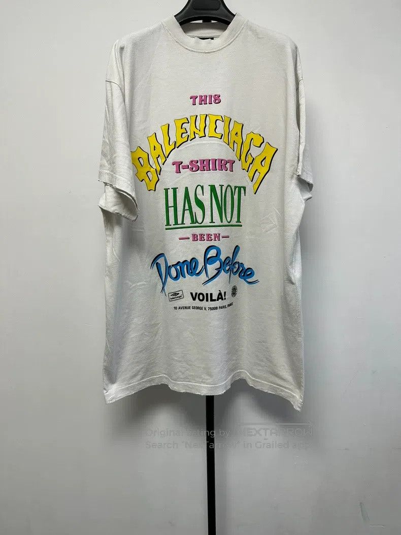 Balenciaga Balenciaga Letter Printed Long Crewneck T-Shirt Size US M / EU 48-50 / 2 - 1 Thumbnail