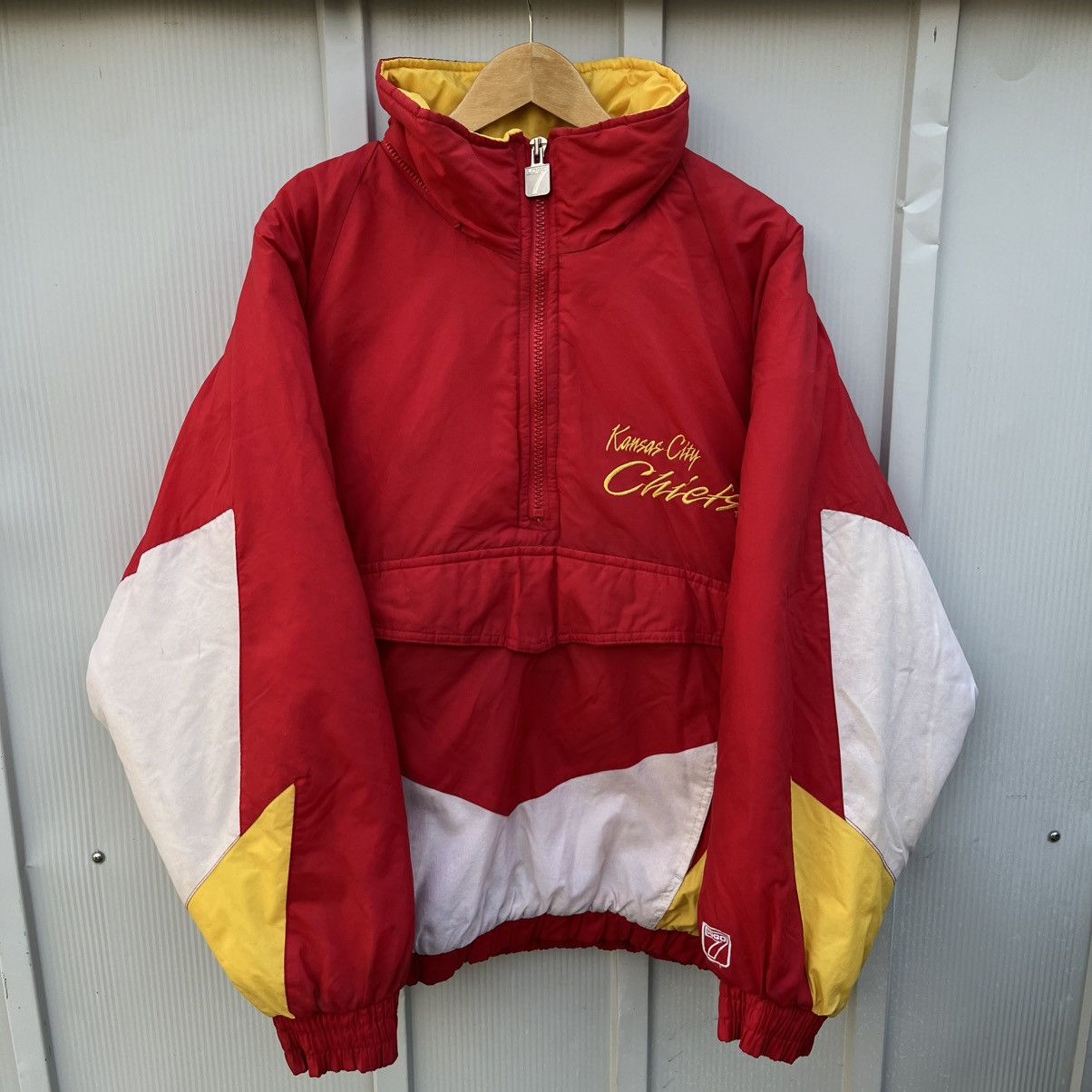 Logo 7 × Vintage Vintage 90’s Kansas City Chiefs Logo 7 Anorak Jacket Sz XL Size US XL / EU 56 / 4 - 1 Thumbnail