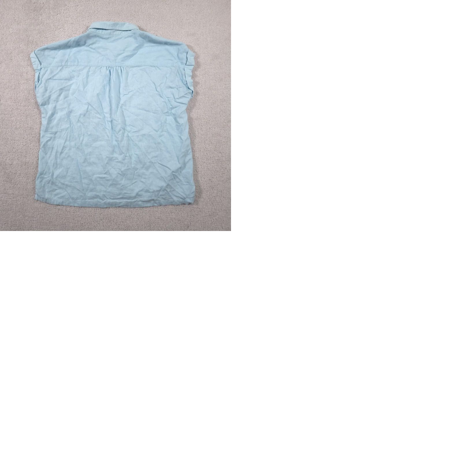 Orvis Orvis Shirt Womens Large Blue Linen Blend Sleeveless Button Lightweight Size L / US 10 / IT 46 - 9 Thumbnail
