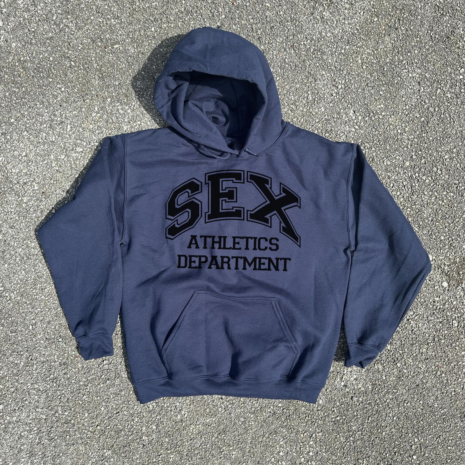 image of Sex Athletics Hoodie Navy / Black M, Men's (Size Medium)