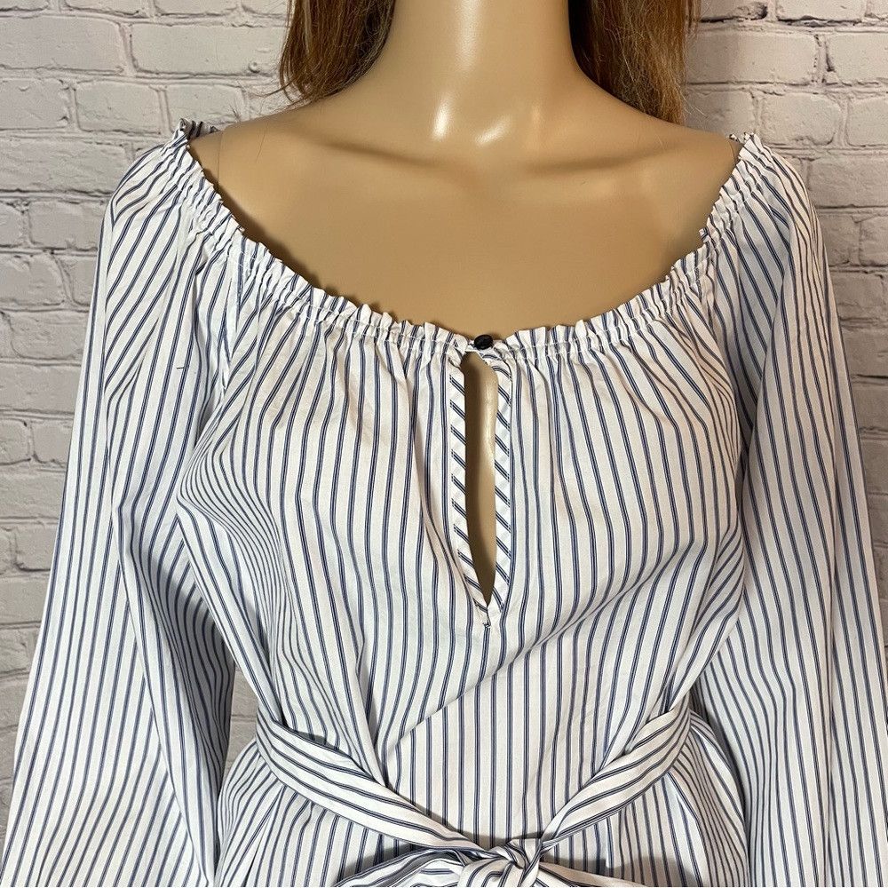 Rag & Bone NWT New $250 Rag & Bone Sierra Stripe Belted Cotton Blouse Size M / US 6-8 / IT 42-44 - 9 Thumbnail