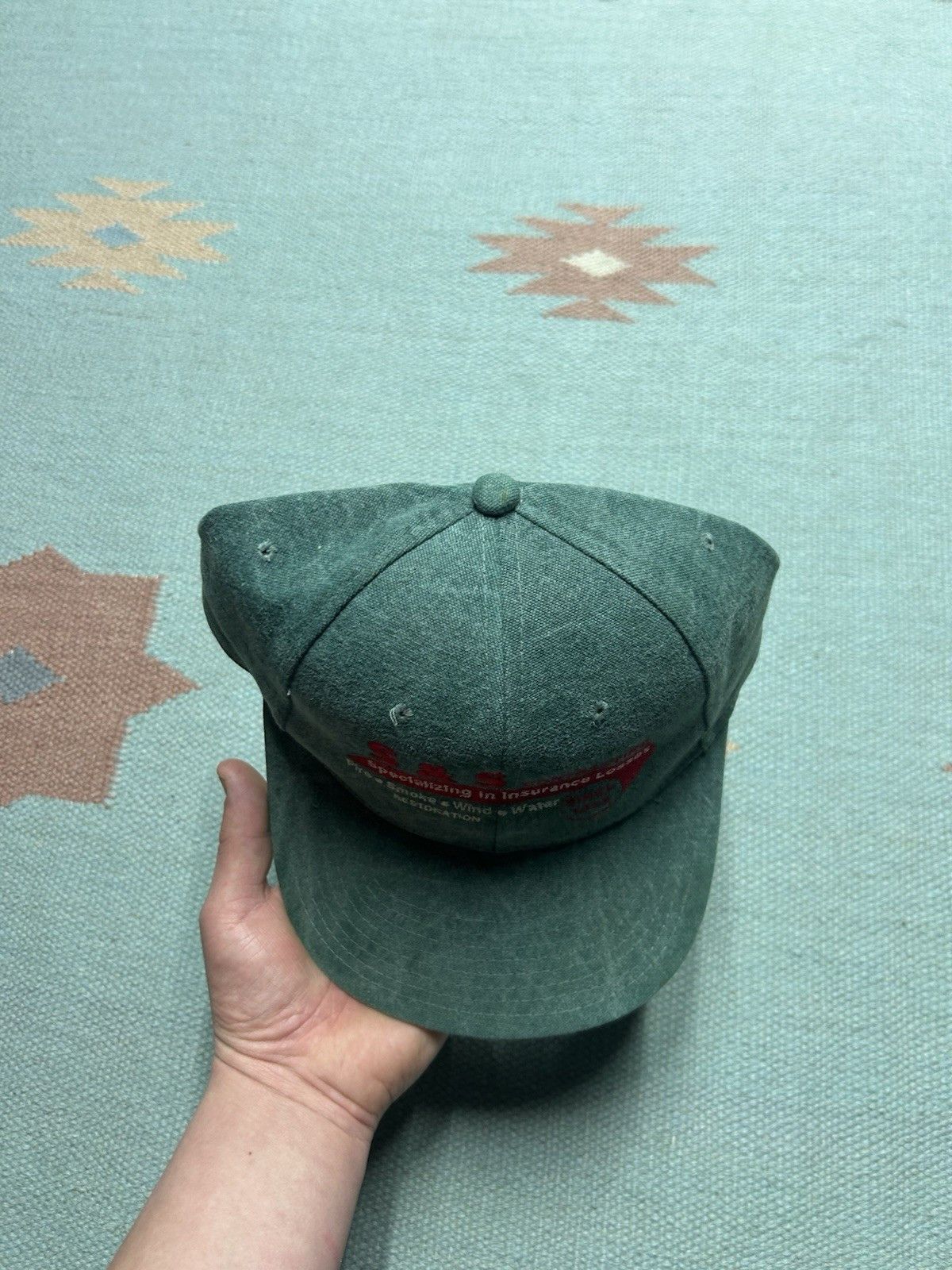 Vintage Vtg strapbac hat S&S contracting insurance stone wash canvas Size ONE SIZE - 3 Thumbnail