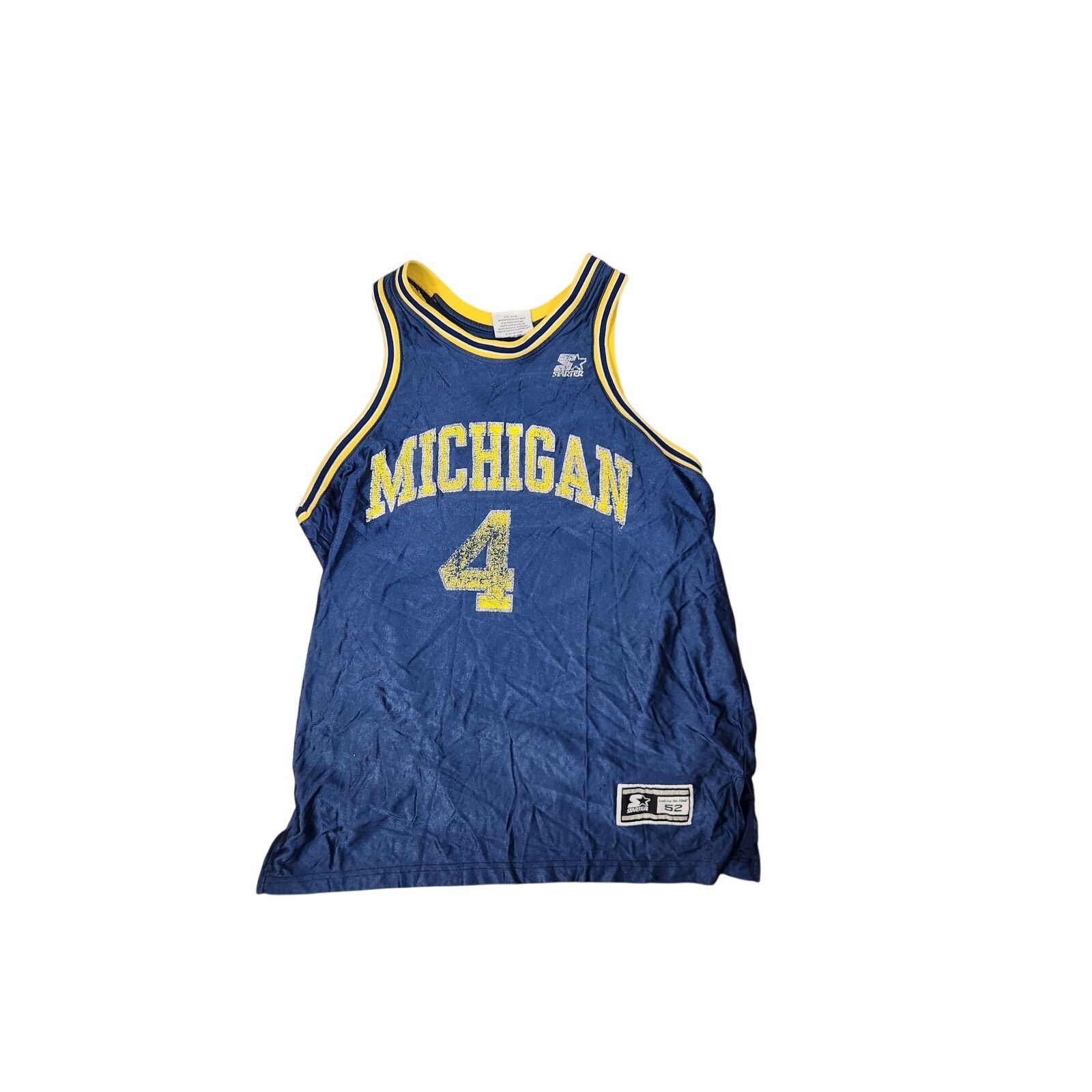Starter Vintage 90s Starter Michigan Chris Webber Jersey Men's XL Size US XL / EU 56 / 4 - 1 Thumbnail