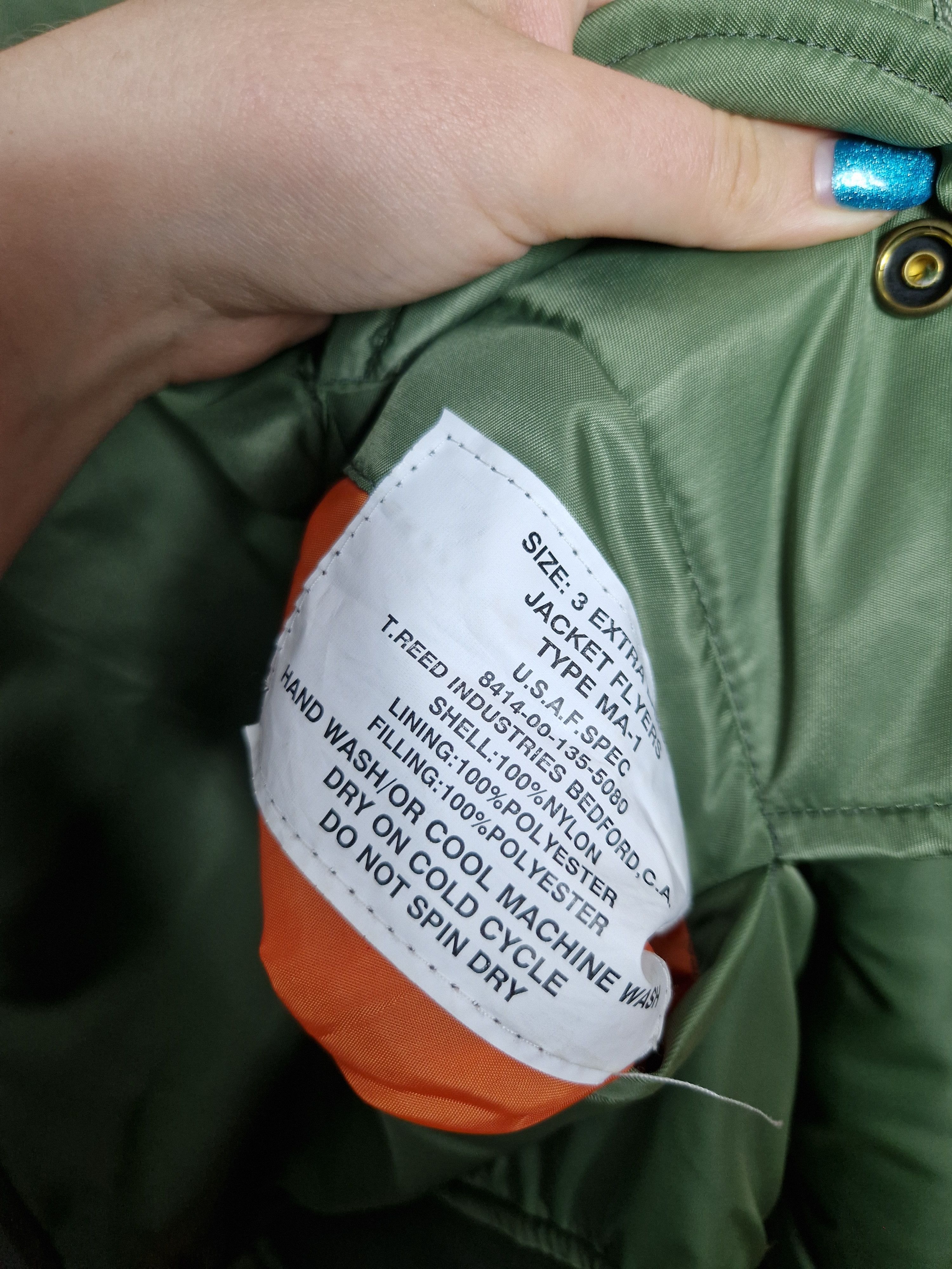 Alpha Industries USAF American Flyers Alpha Vintage Bomber Military MA-1 Size US XXL / EU 58 / 5 - 9 Thumbnail