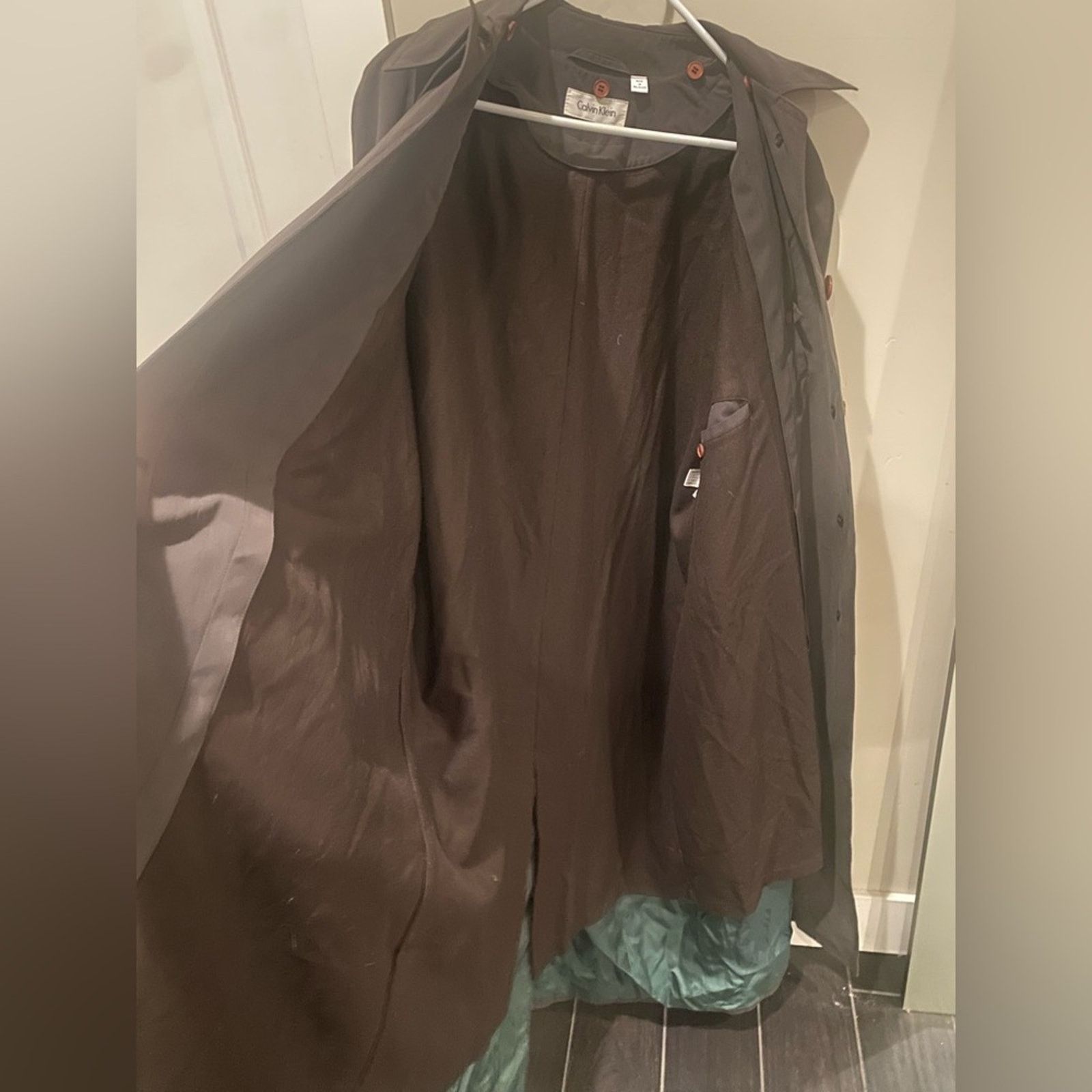 Calvin Klein CALVIN KLEIN Versatile Full Length Brown Overcoat L Size L / US 10 / IT 46 - 3 Thumbnail