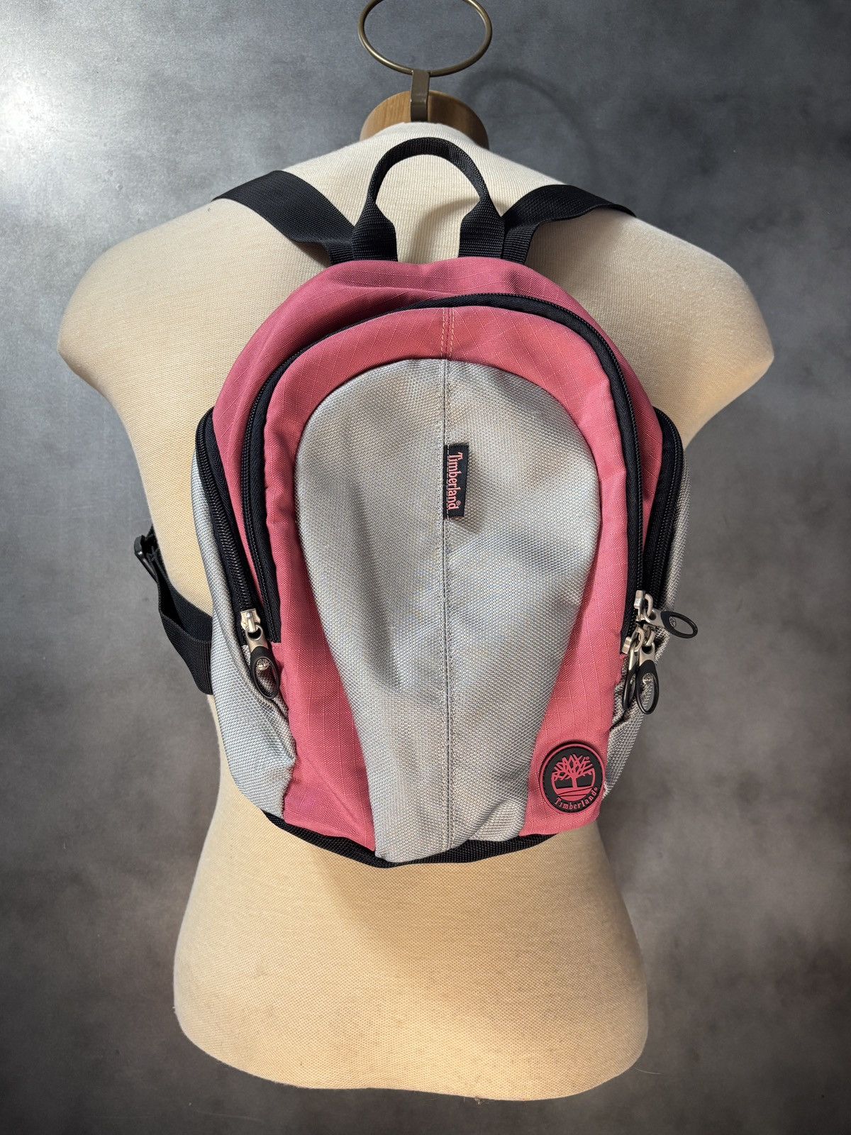 Timberland 2000s Timberland Backpack Y2K Vintage Mini Bag Knapsack Pink Size ONE SIZE - 2 Thumbnail