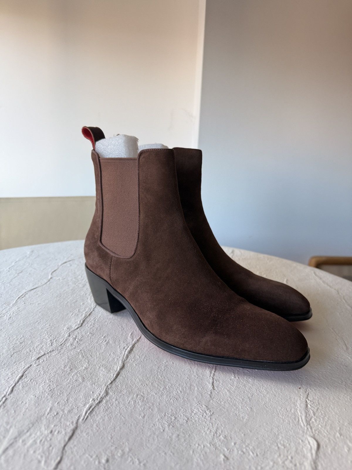 Arno De France NEW Dark Brown Suede Ankle Boots Size US 9.5 / EU 42-43 - 10 Thumbnail