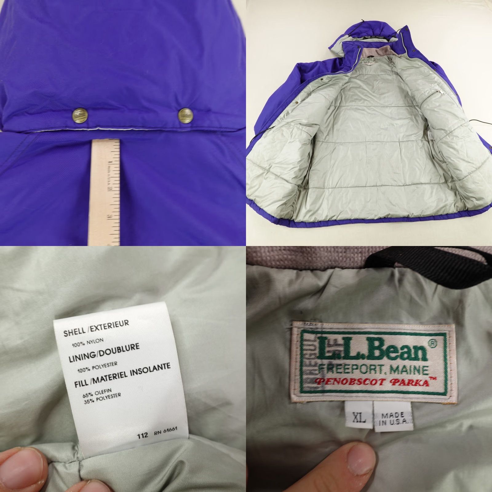 Vintage VINTAGE LL Bean Jacket Mens XL Blue Parka 90s Quilted Puffer Lined Zip Hoodie Waterproof Windproof Full Zip Outdoors Coat Size US XL / EU 56 / 4 - 8 Thumbnail