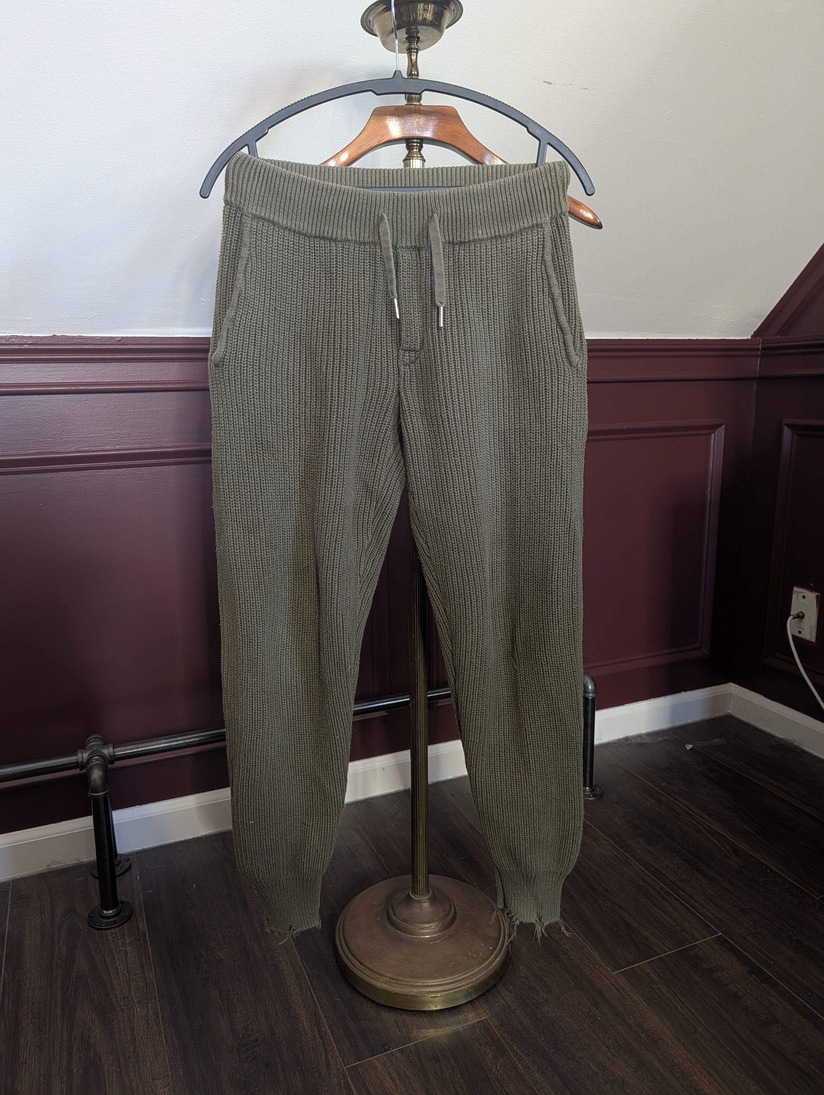Other SER.O.YA Green cotton knit distressed jogger sweatpants S Size US 30 / EU 46 - 1 Thumbnail
