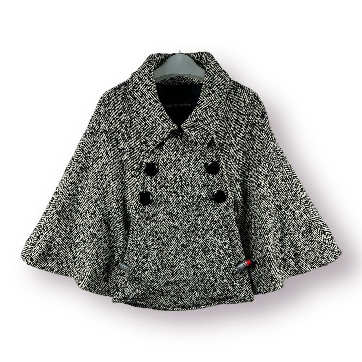 Japanese Brand 🔥 Natural Couture Japanese Tweed button Capes Size S / US 4 / IT 40 - 1 Thumbnail