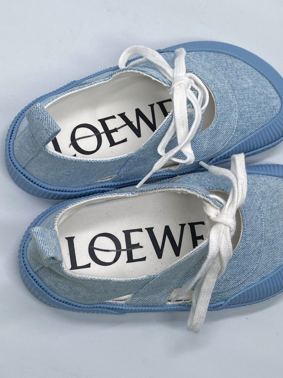 Loewe Loewe Cut-Out Platform Denim Sneakers size 35 Size US 5 / IT 35 - 12 Thumbnail