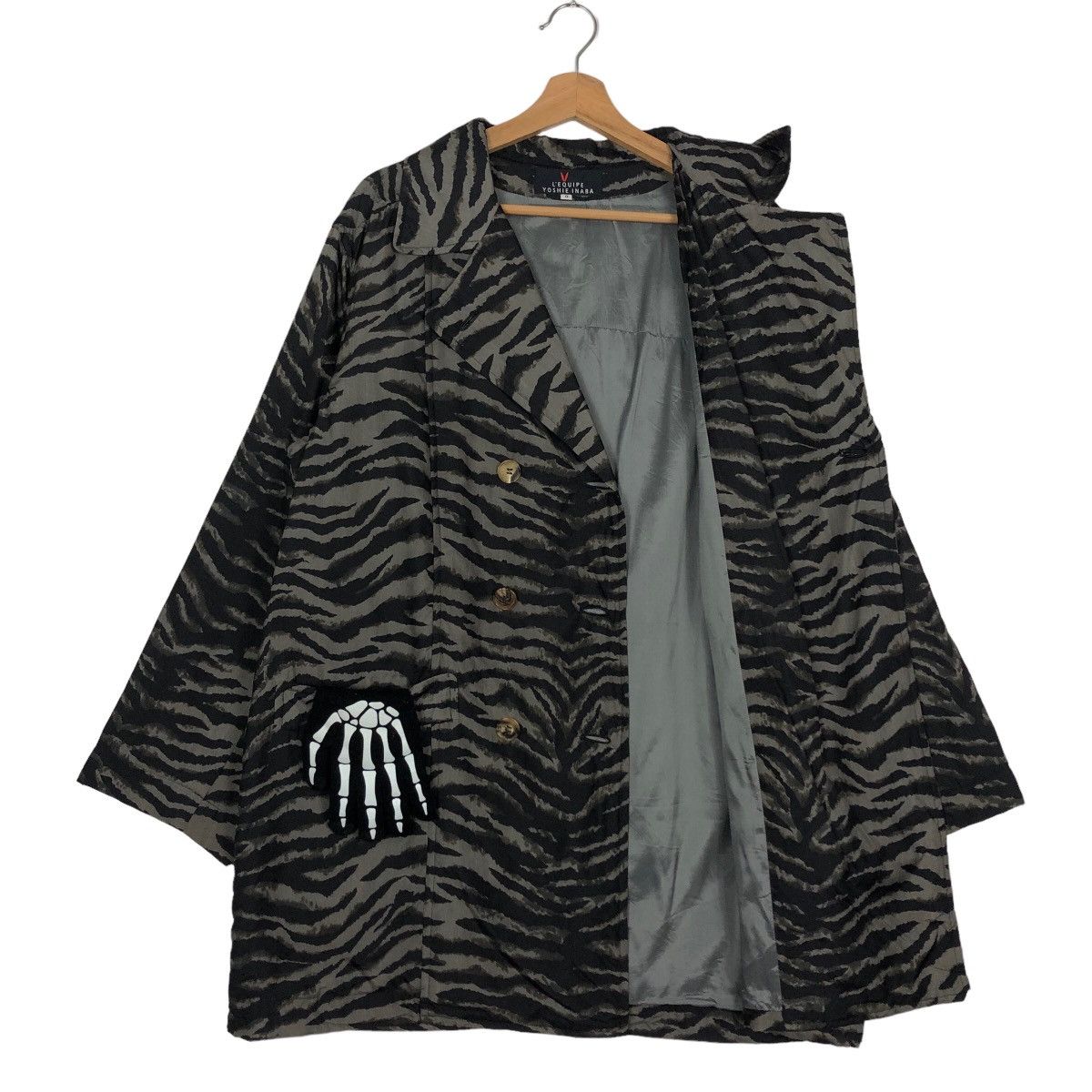 Japanese Brand 🔥Tiger Striped Camo Design Oversized Jacket L’Equipe Yoshie Size US M / EU 48-50 / 2 - 9 Thumbnail