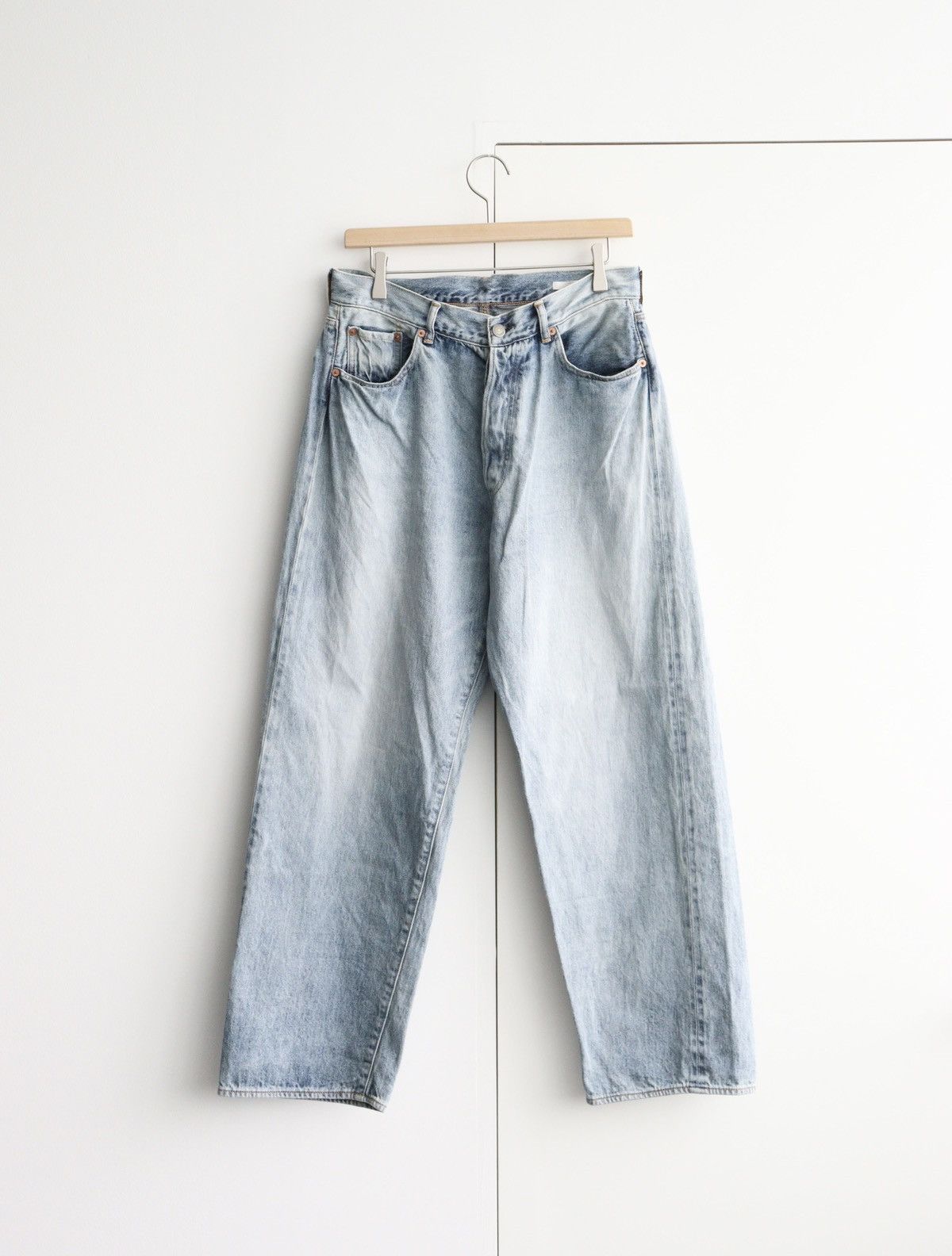 image of Comoli Bleach Denim in Blue, Men's (Size 32)