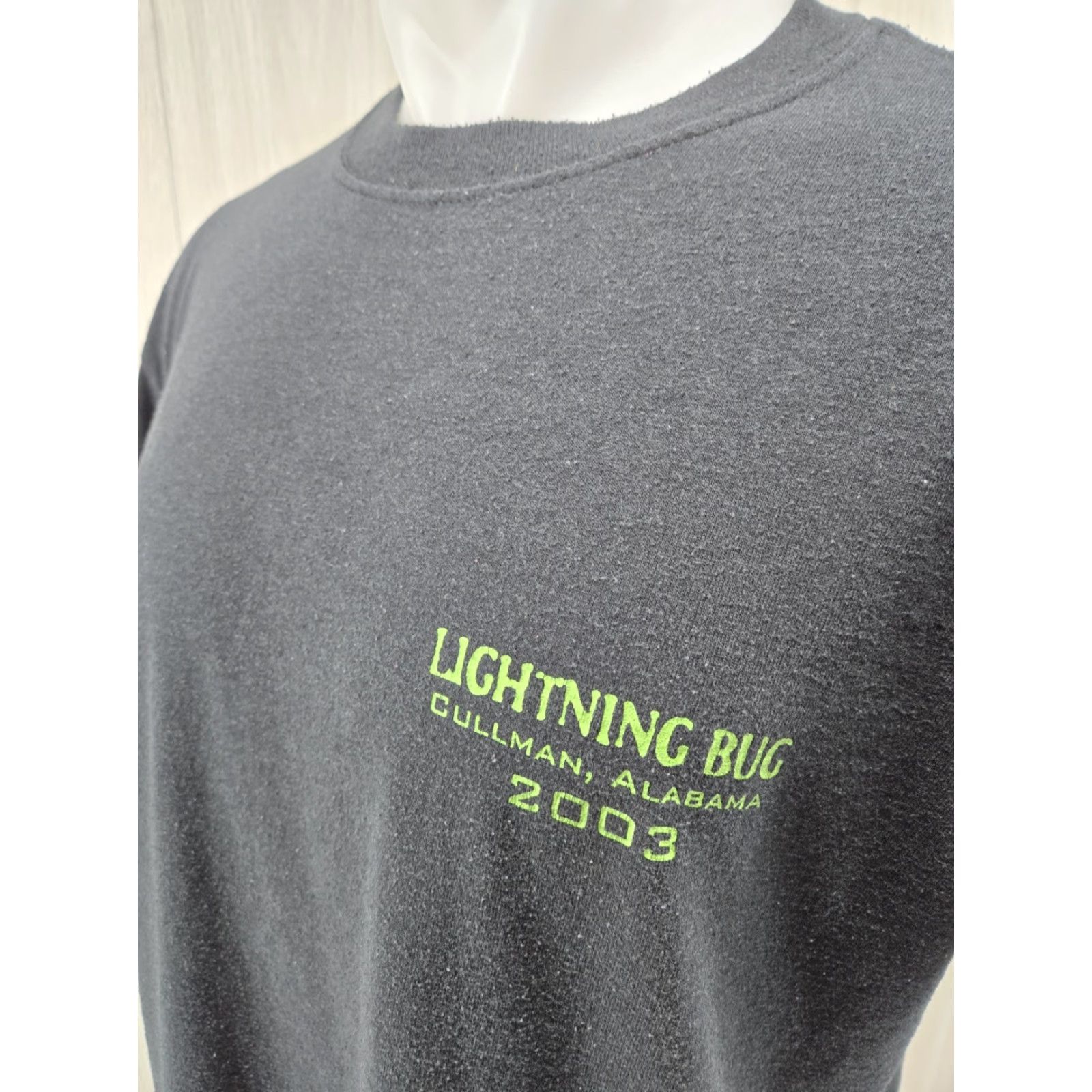 Anvil VINTAGE DISTRESSED Lightning Bug The Movie Cullman Alabama Shirt Men's Large Shirt Black 90s Movie theme Mens Size US L / EU 52-54 / 3 - 7 Thumbnail