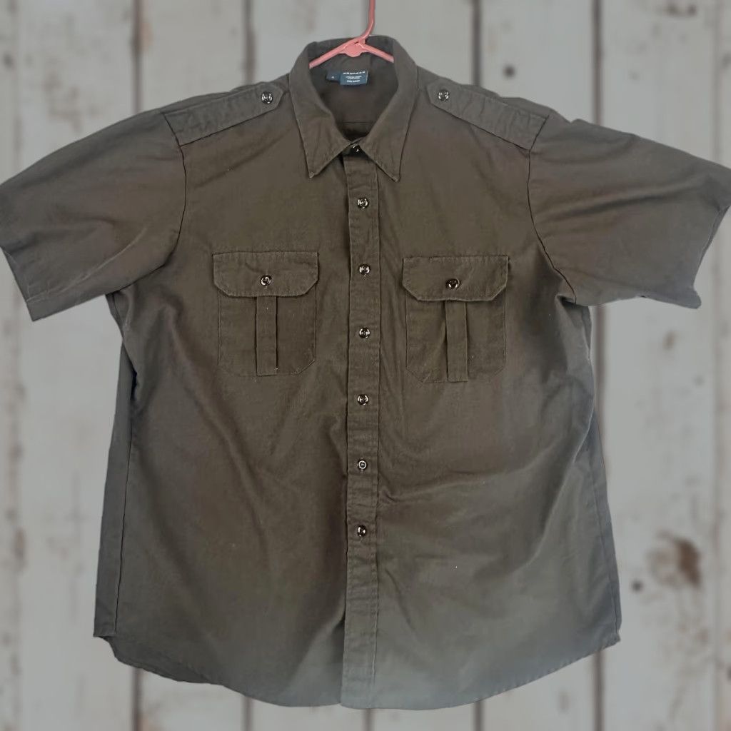 Propper Propper Shirt Mens XL Brown Short Sleeve Button Front Utility Military Work Size US XL / EU 56 / 4 - 1 Thumbnail